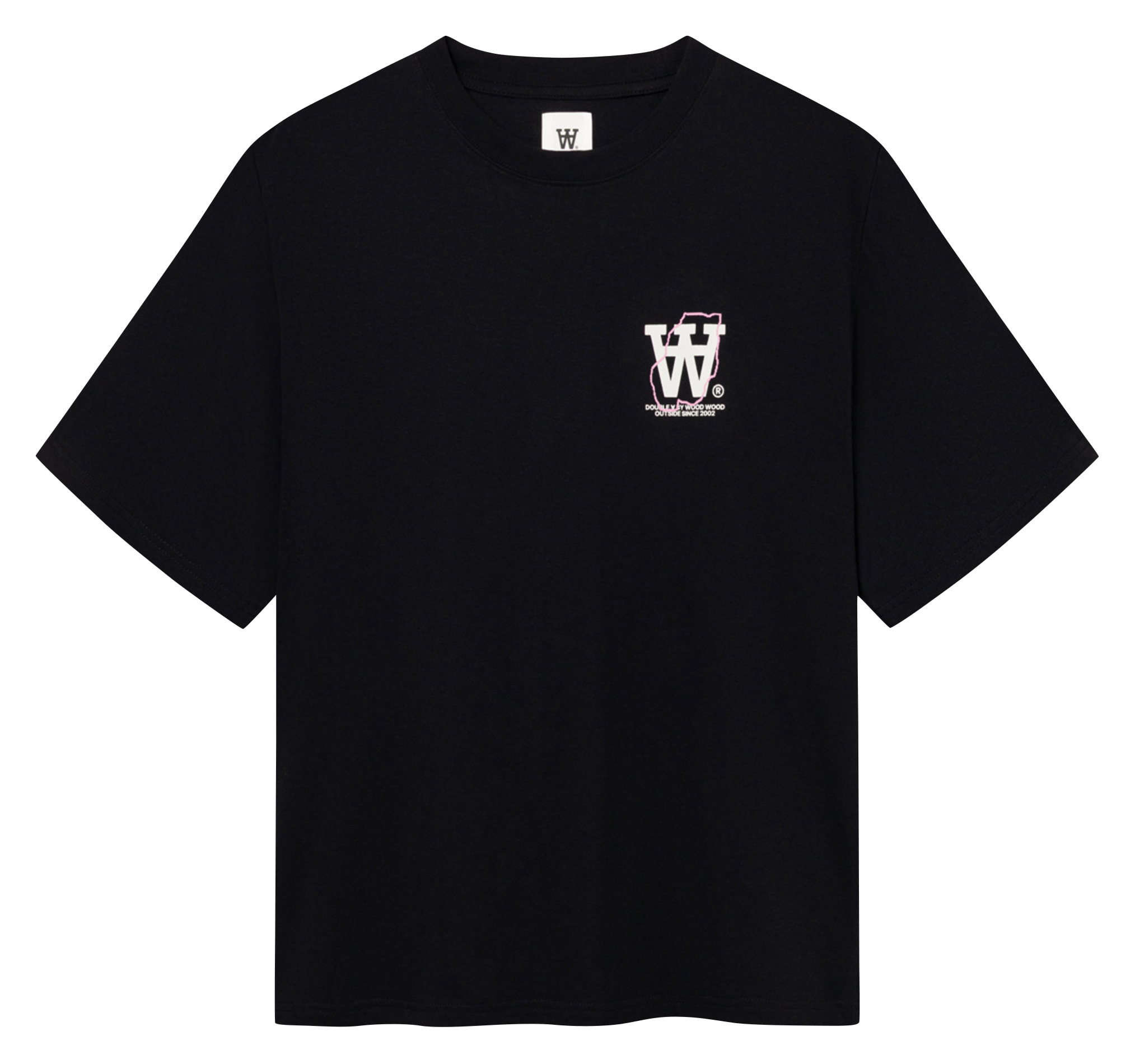 Round-neck cotton T-shirt | Black WOOD WOOD Men