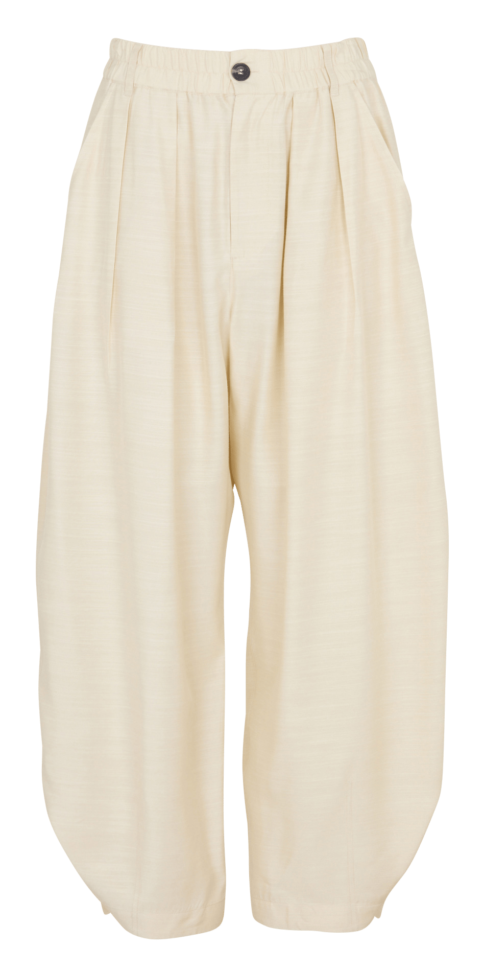 Weite Hose mit abgerundeten Beinen SOEUR Beige