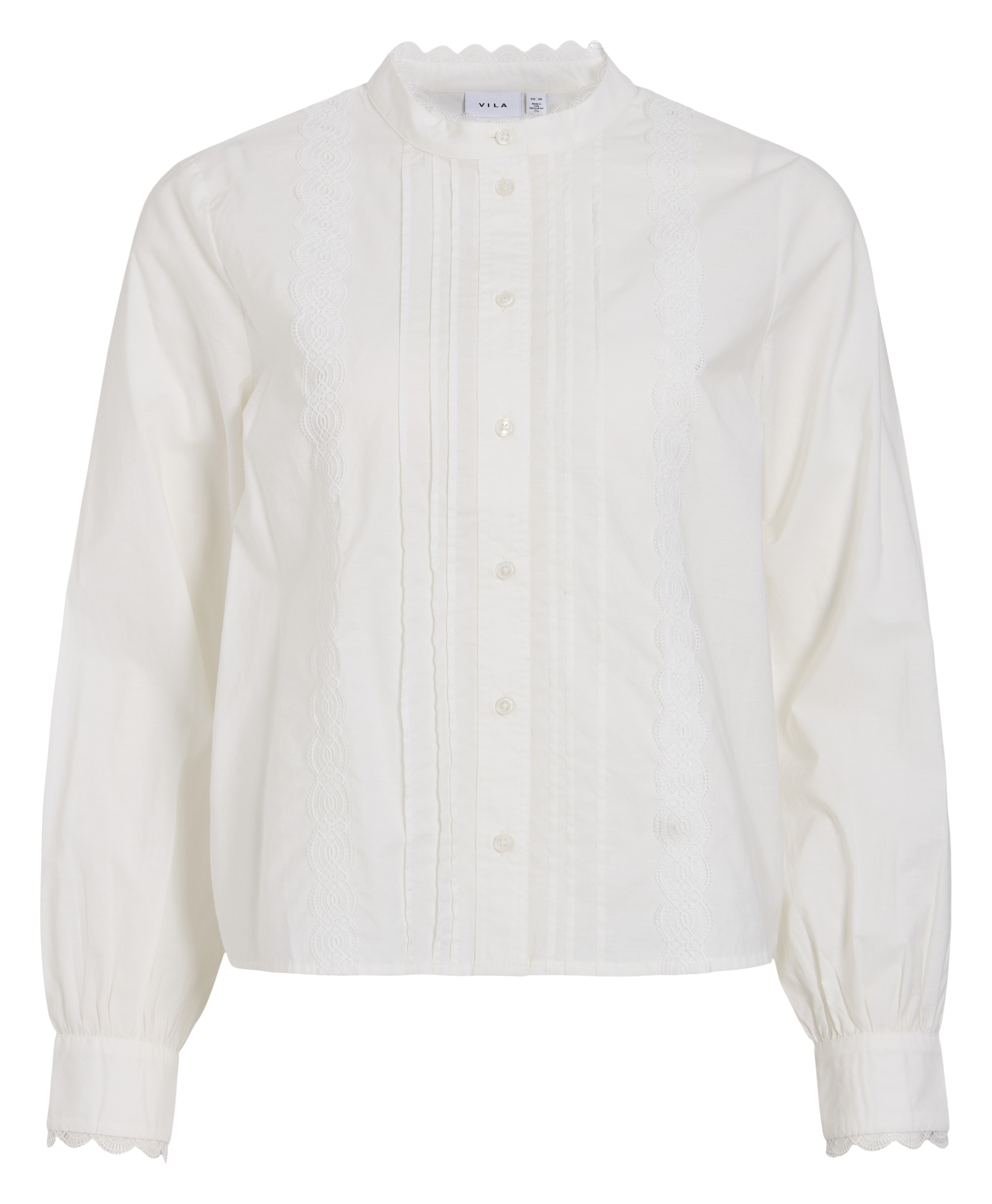 Straight-cut buttoned shirt VILA White
