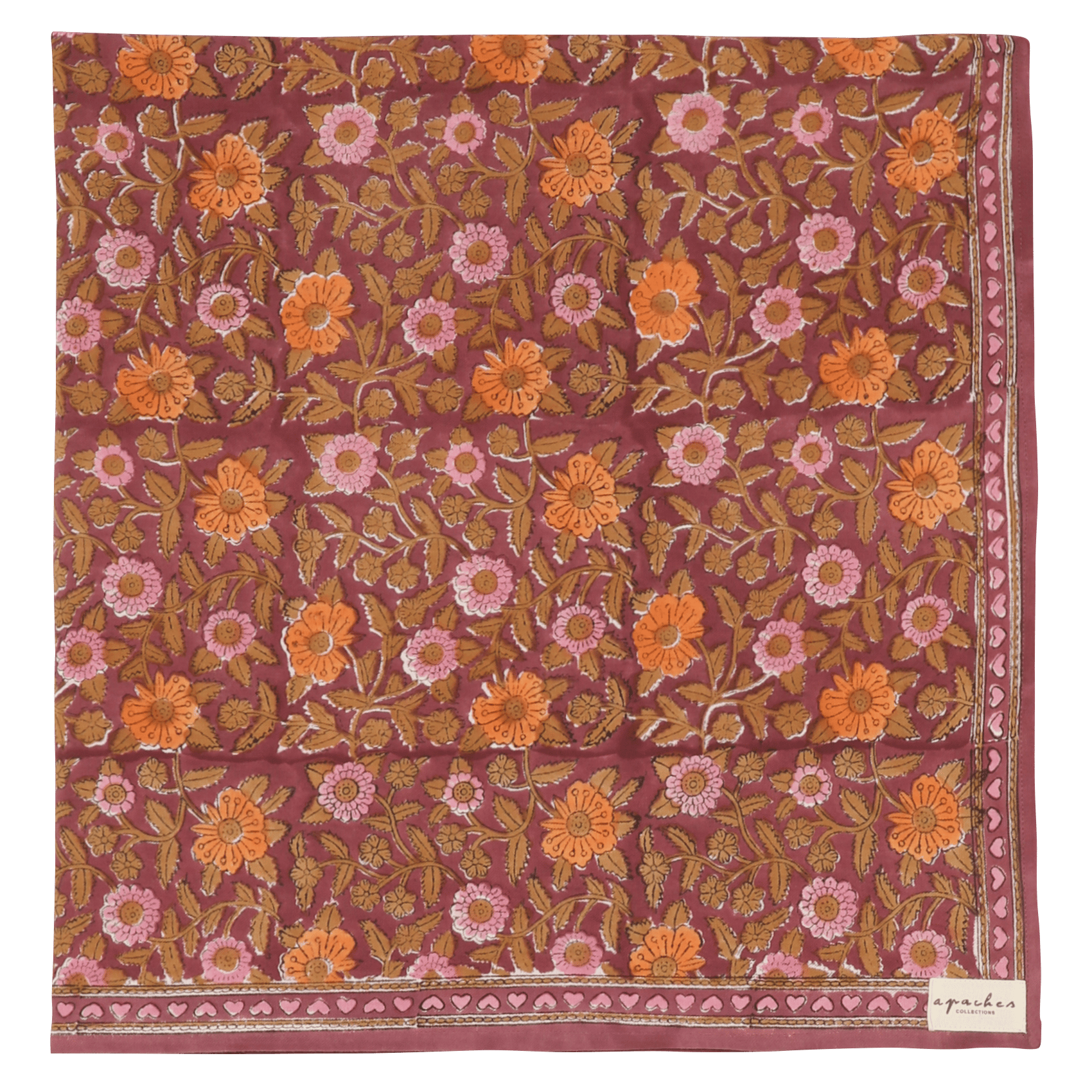 Geblümtes Baumwolltuch APACHES COLLECTIONS Rot