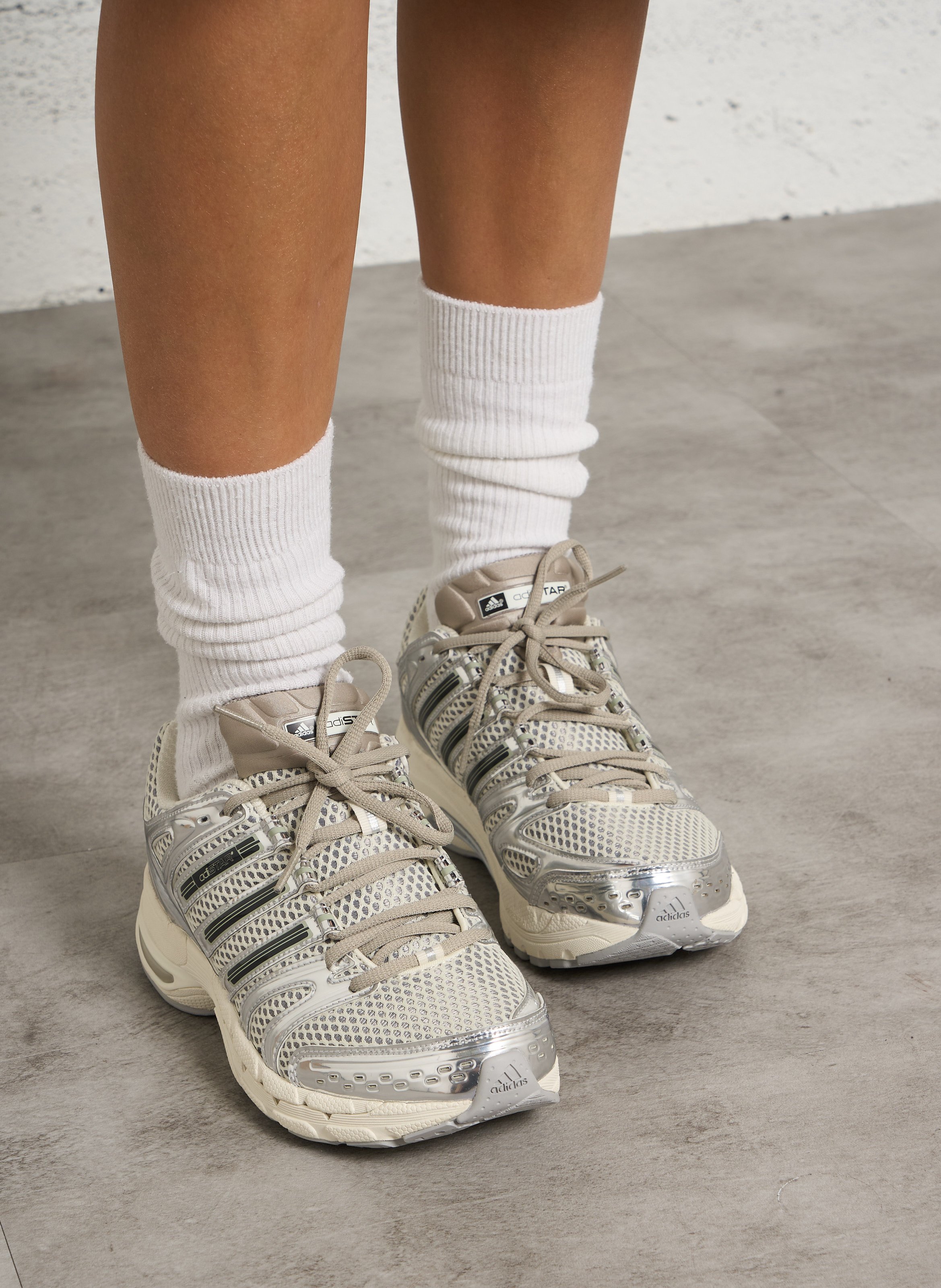 Metallic low-top sneakers ADIDAS White