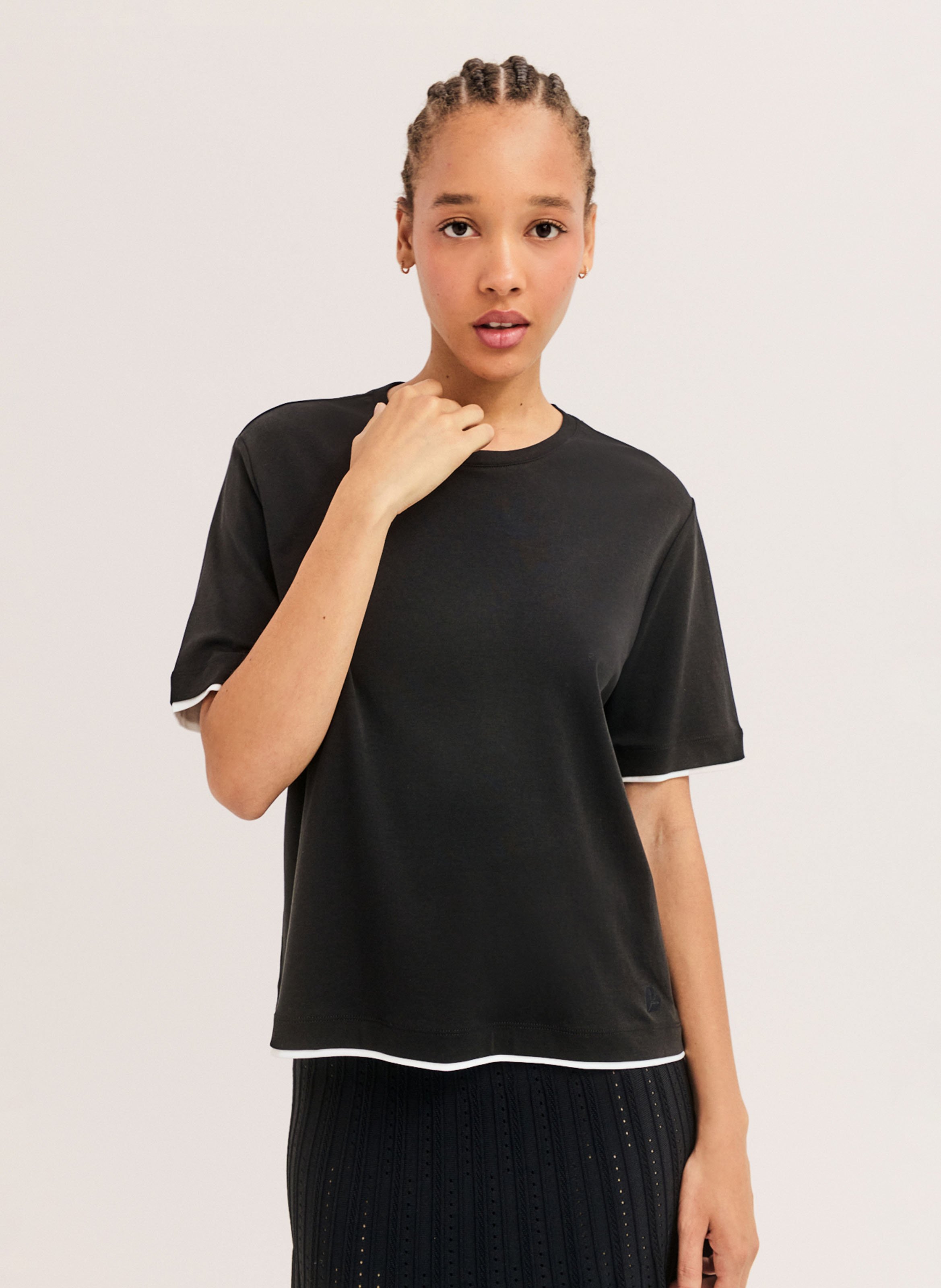 Oversized T-shirt met ronde hals van katoen PABLO