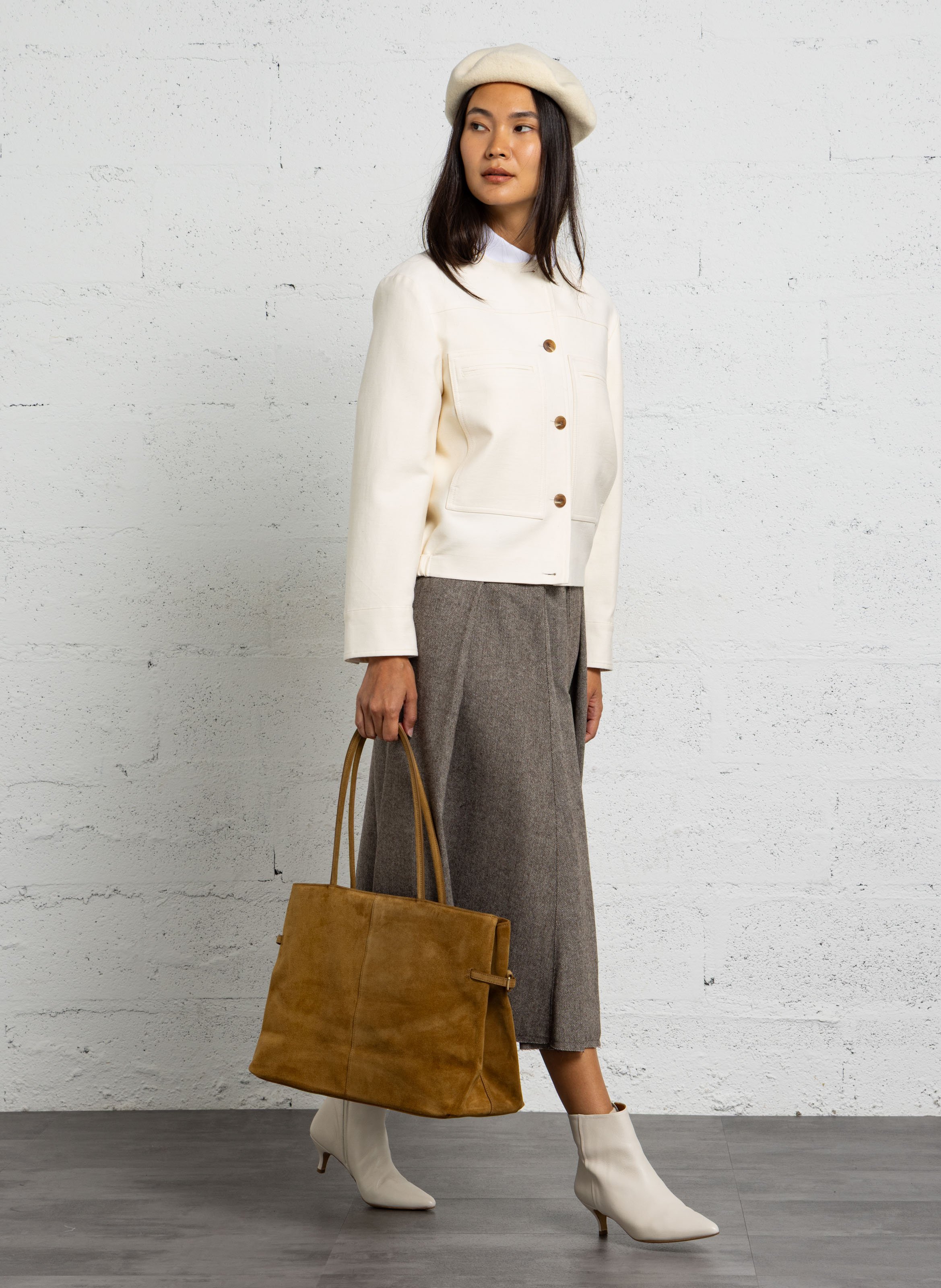 Shopper van leer NAT & NIN Bruin