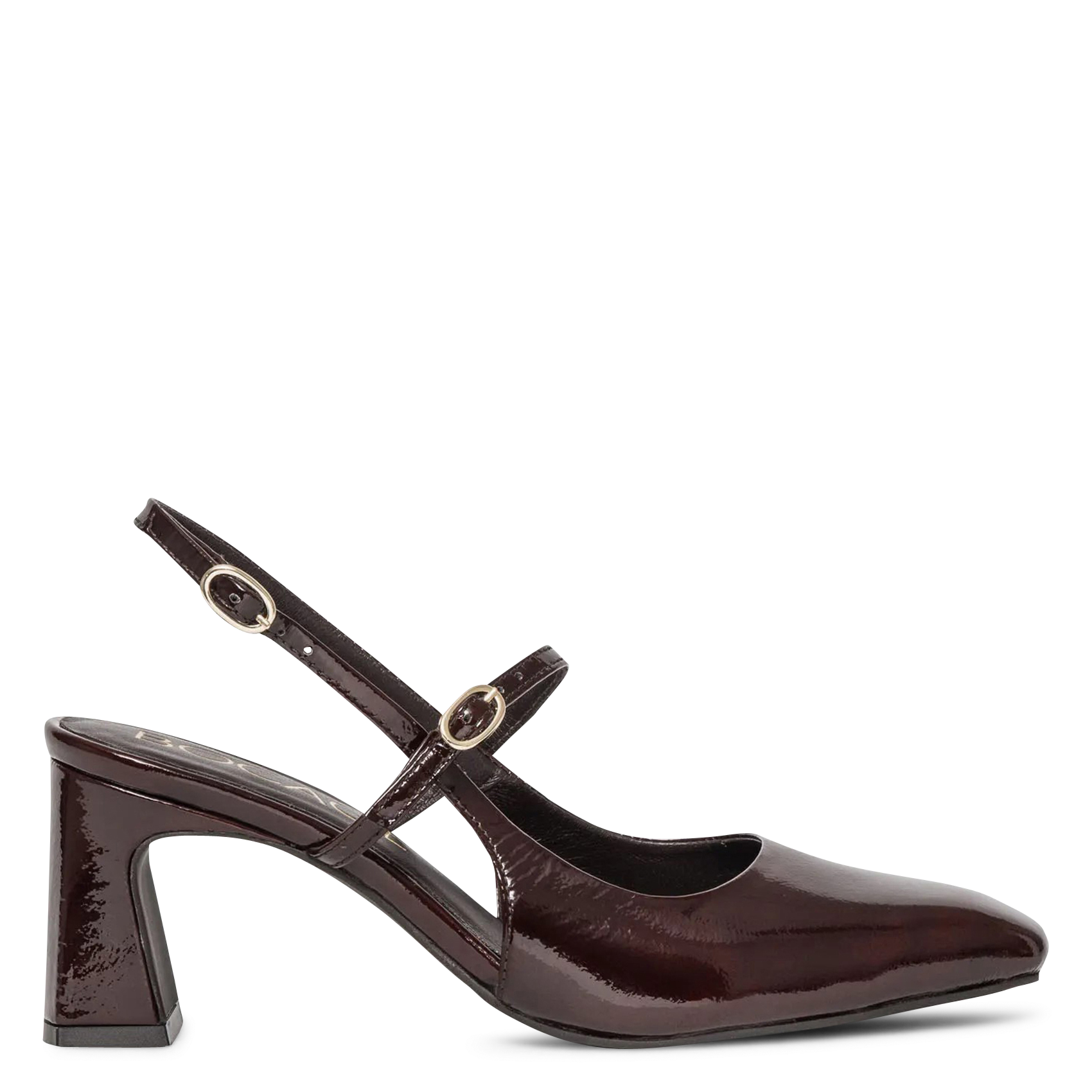 Camelia patent leather high heels  BOCAGE Brown