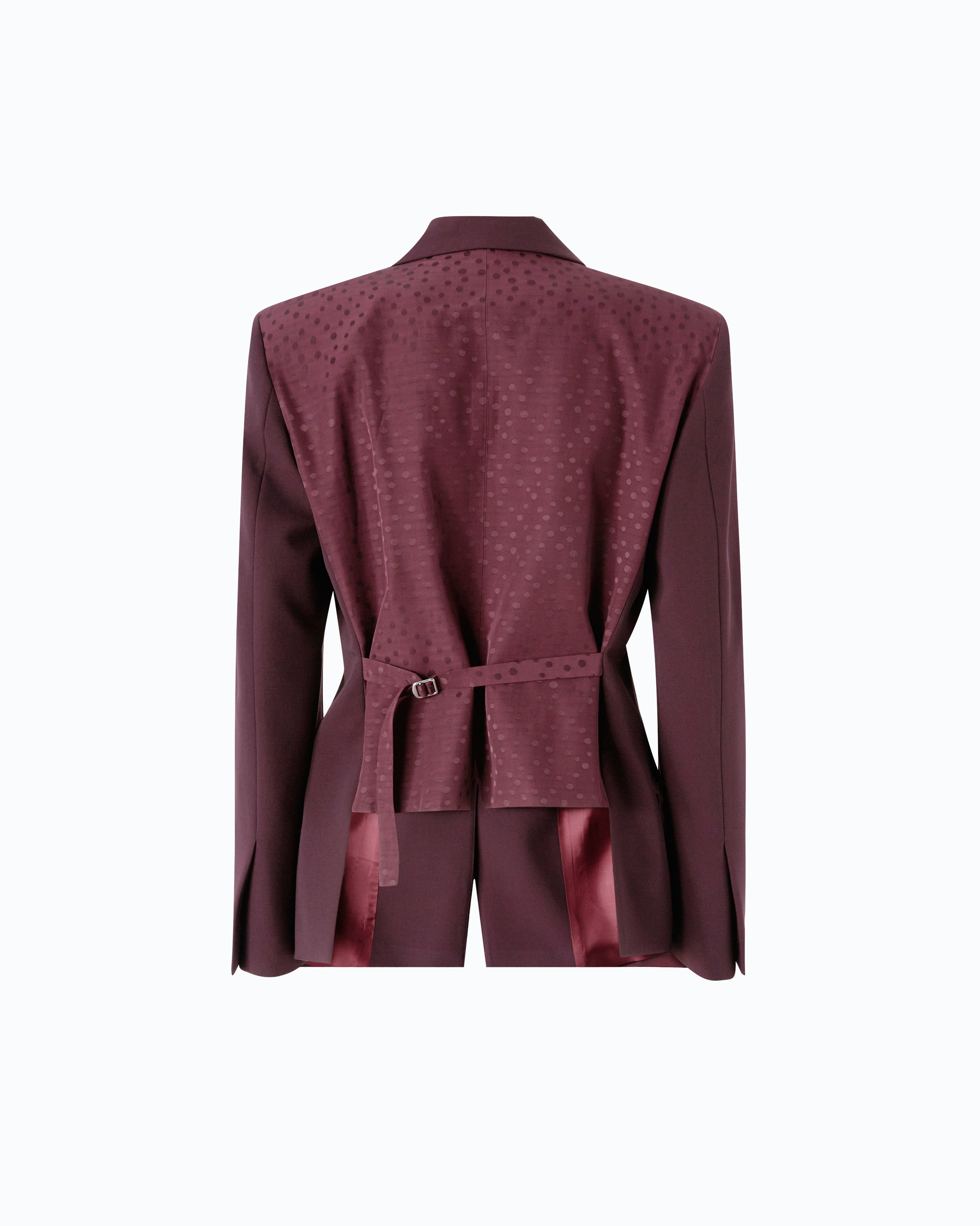 Veste avec empiècement à pois PINKO Rouge