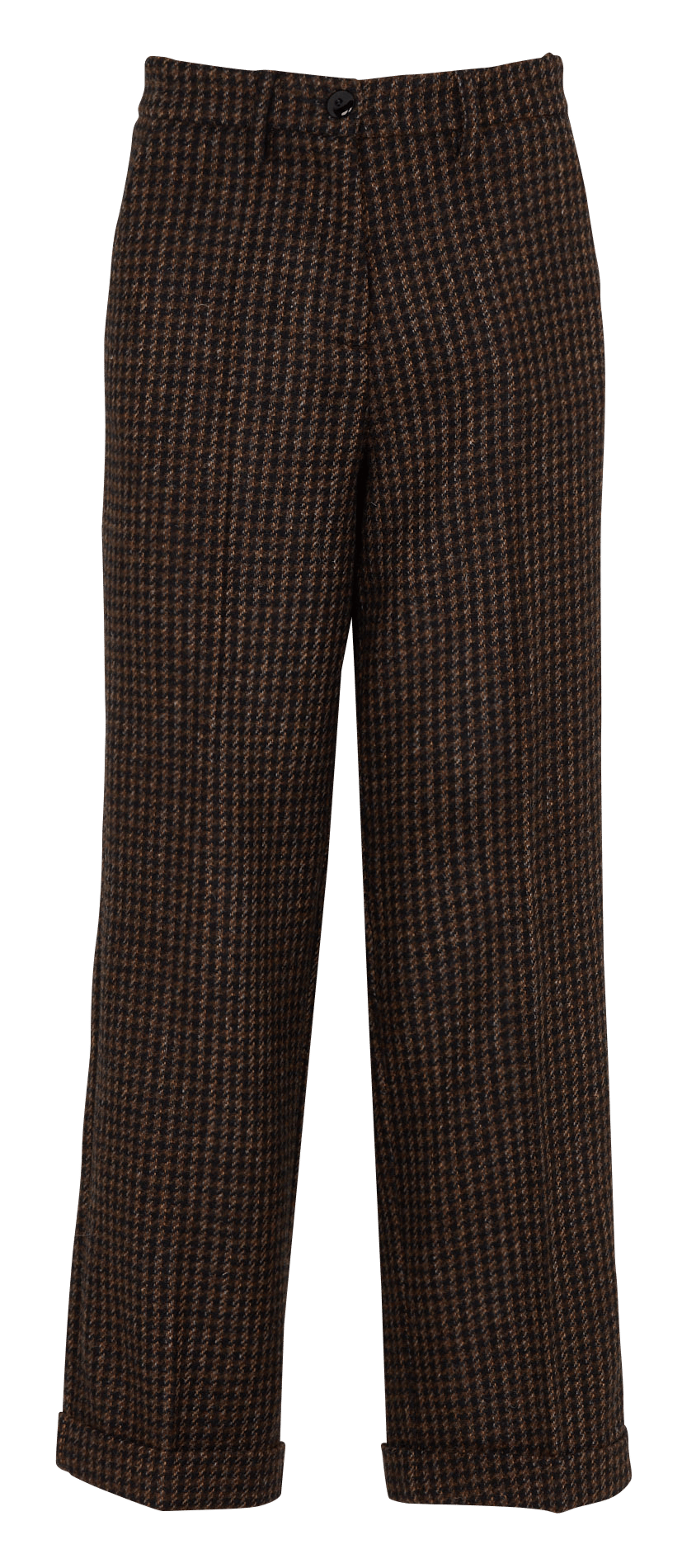 Pantalon droit pied de poule en laine  MOMONI Noir