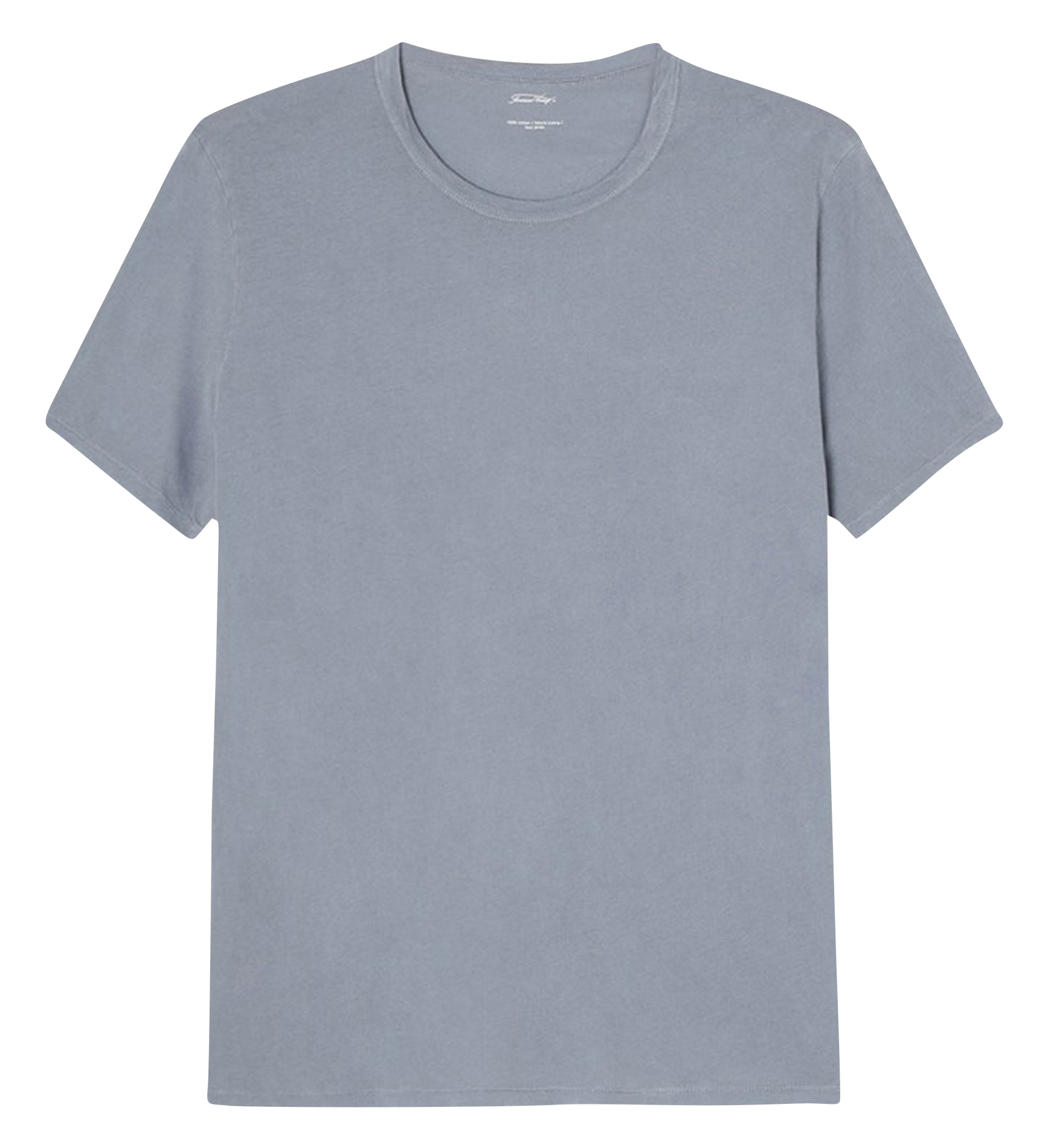 Tee-shirt col rond droit en coton AMERICAN VINTAGE Bleu