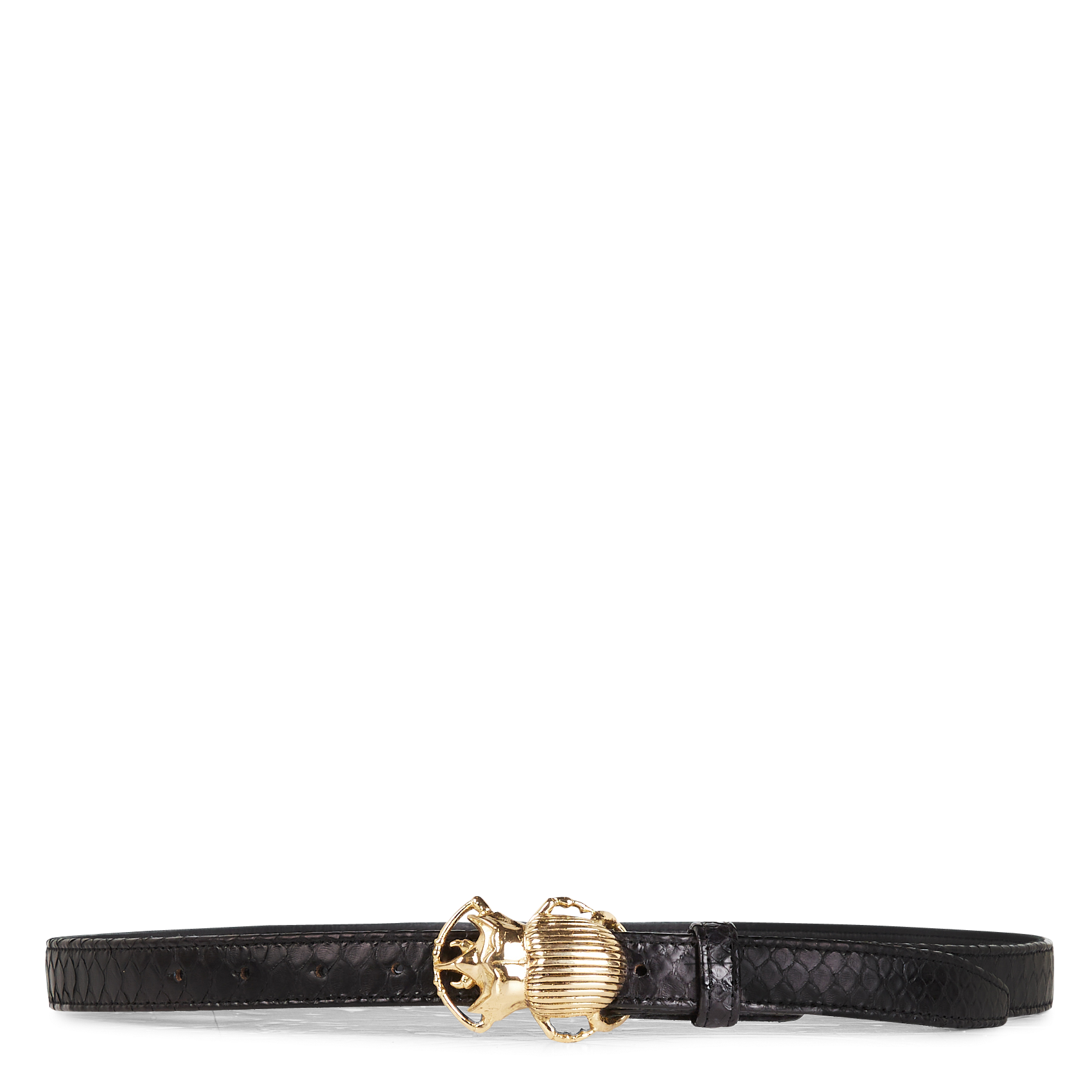 Ceinture bijou en cuir aspect python CLARIS VIROT Noir