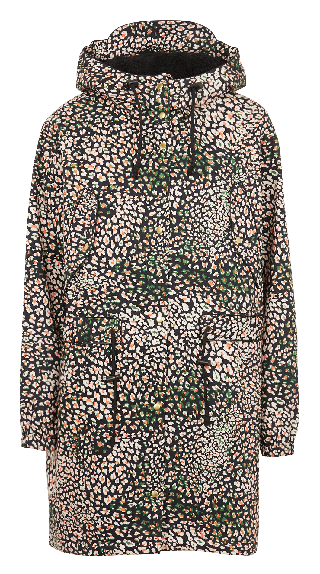 Printed cotton hooded coat HEIMSTONE Multicolored