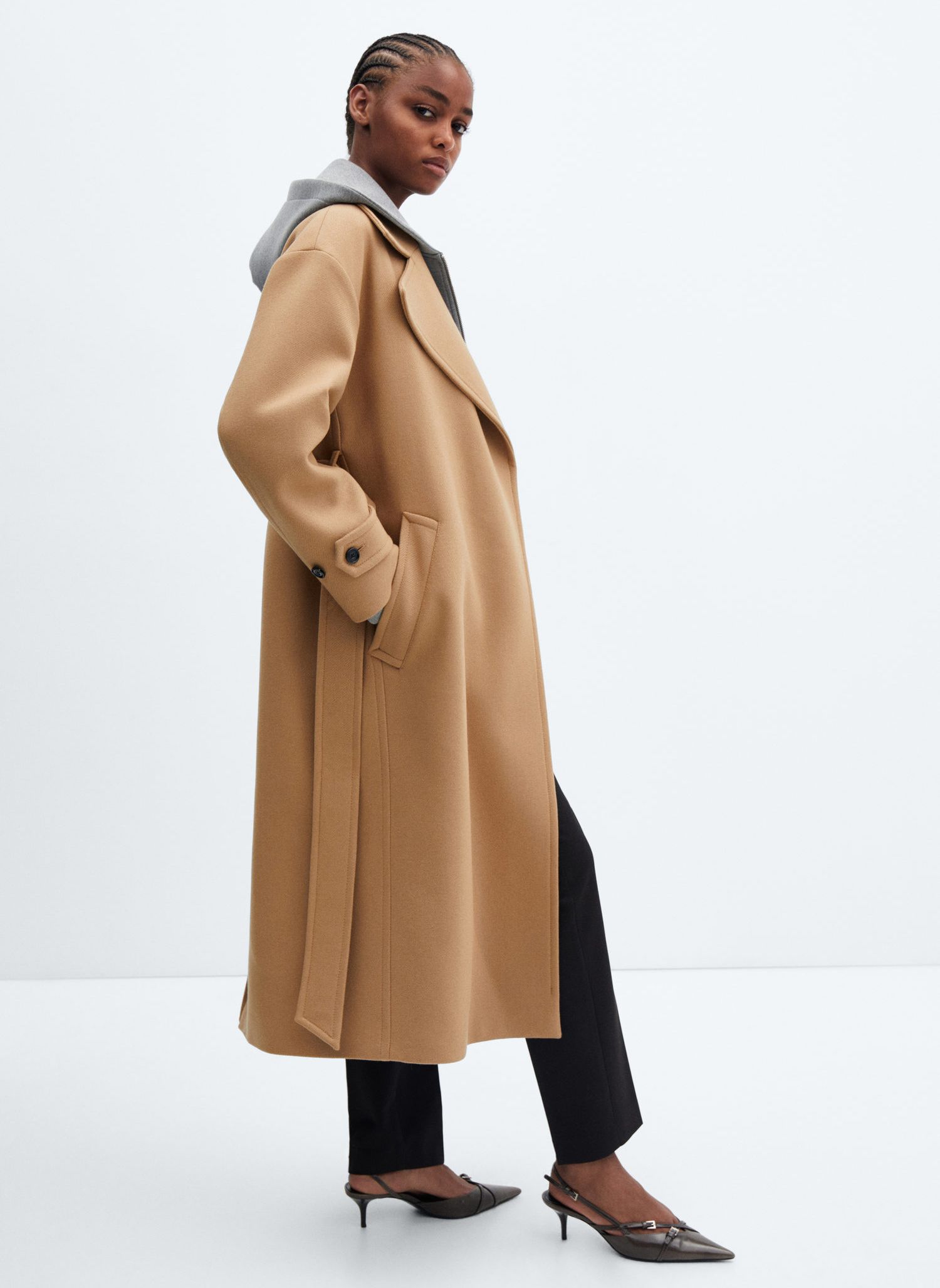 Mango discount manteau marron