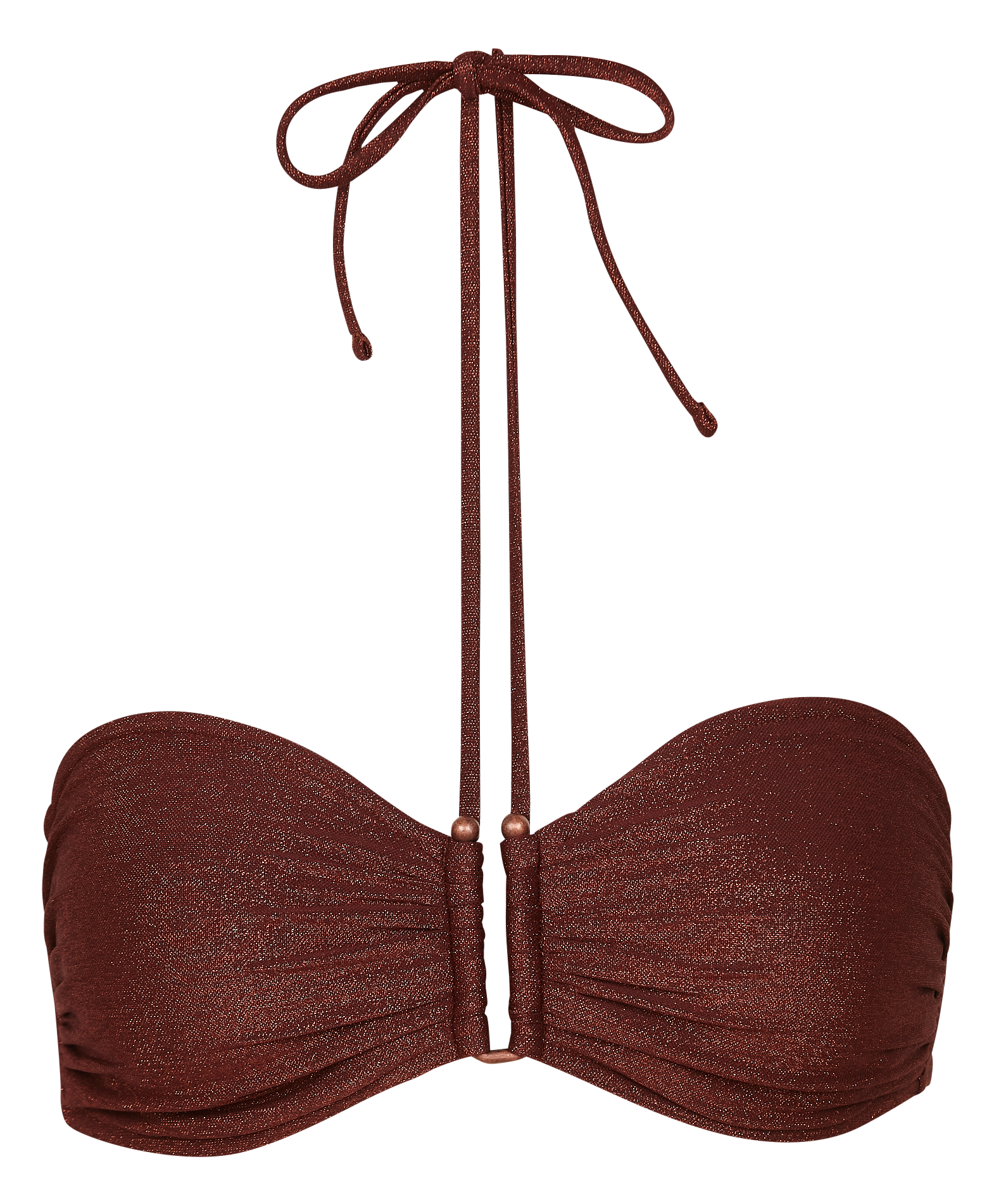Paillettenbesetztes Bikinioberteil ADAMAN Acajou