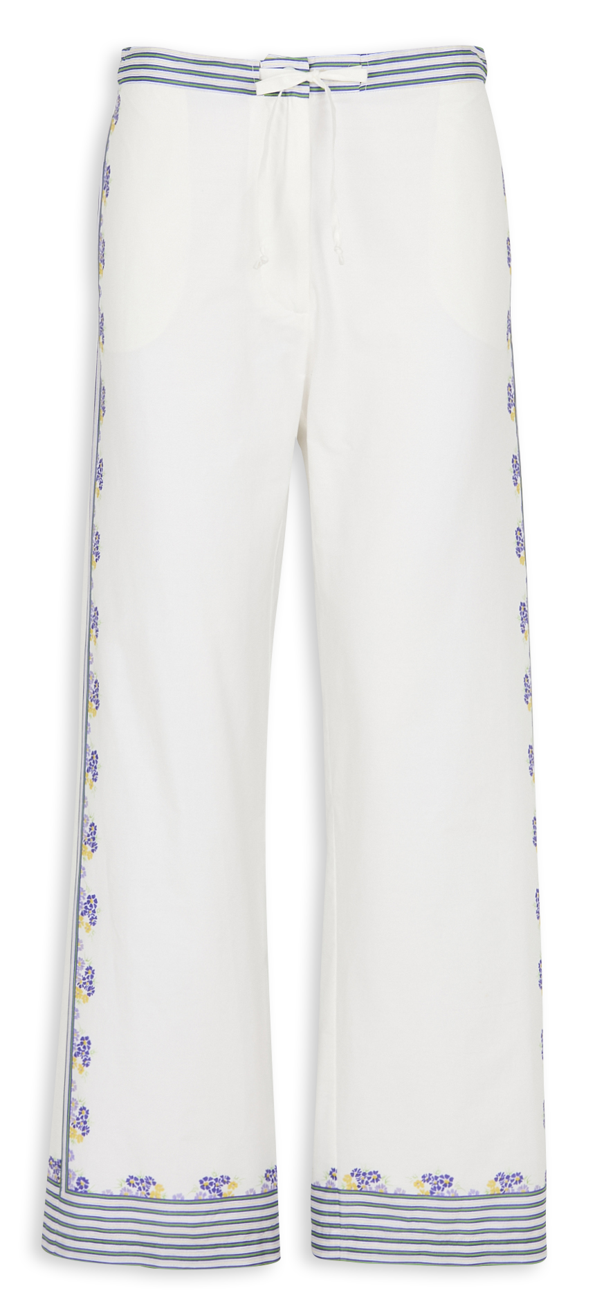 Straight-leg printed cotton pants PAUL AND JOE White