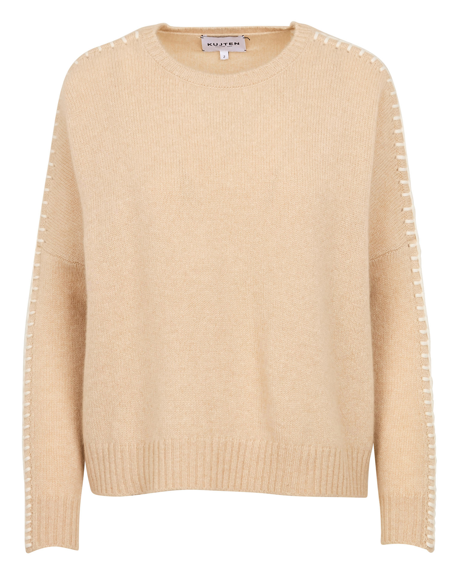 Pull droit en cachemire KUJTEN Beige