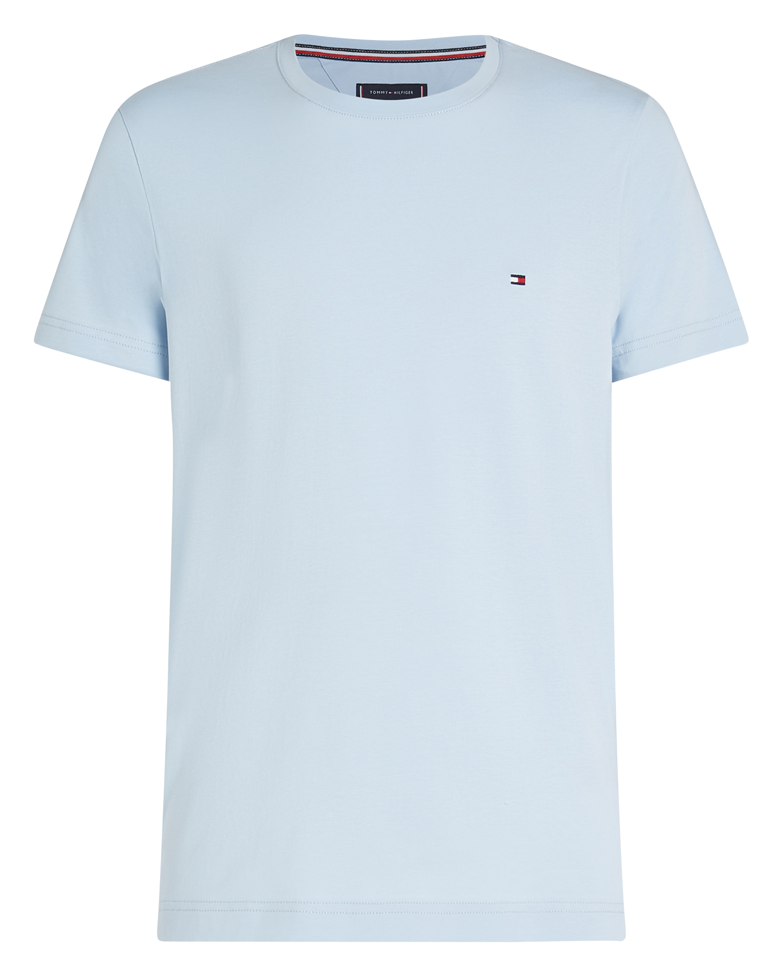 Tee-shirt col rond slim-fit en coton bio TOMMY HILFIGER Bleu