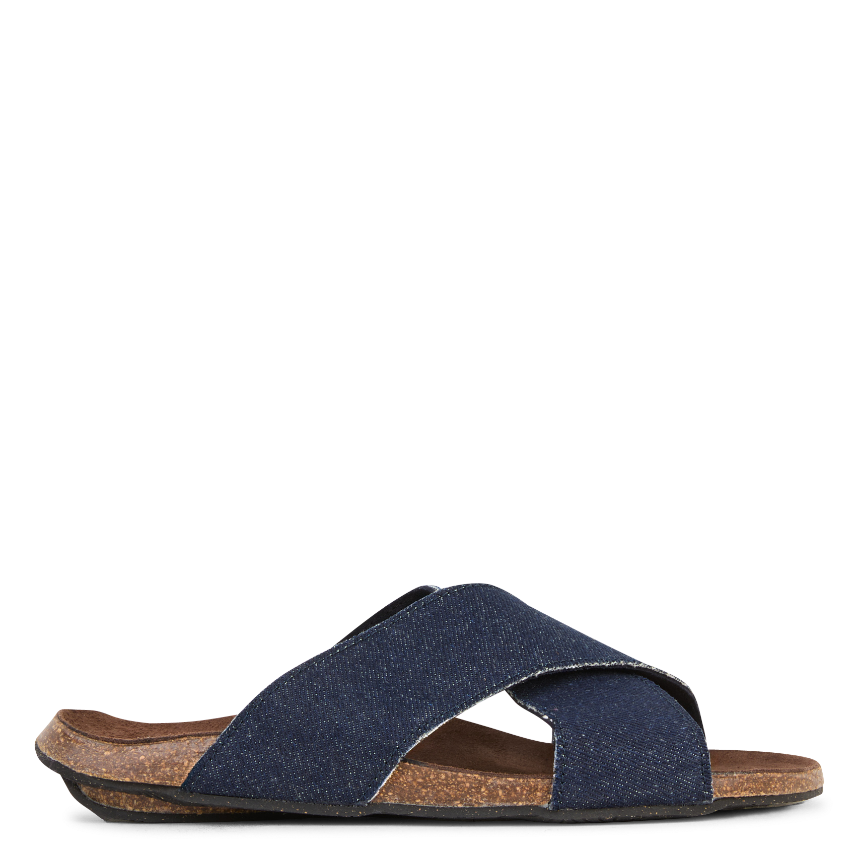 Flat denim strap sandals BOSABO Blue