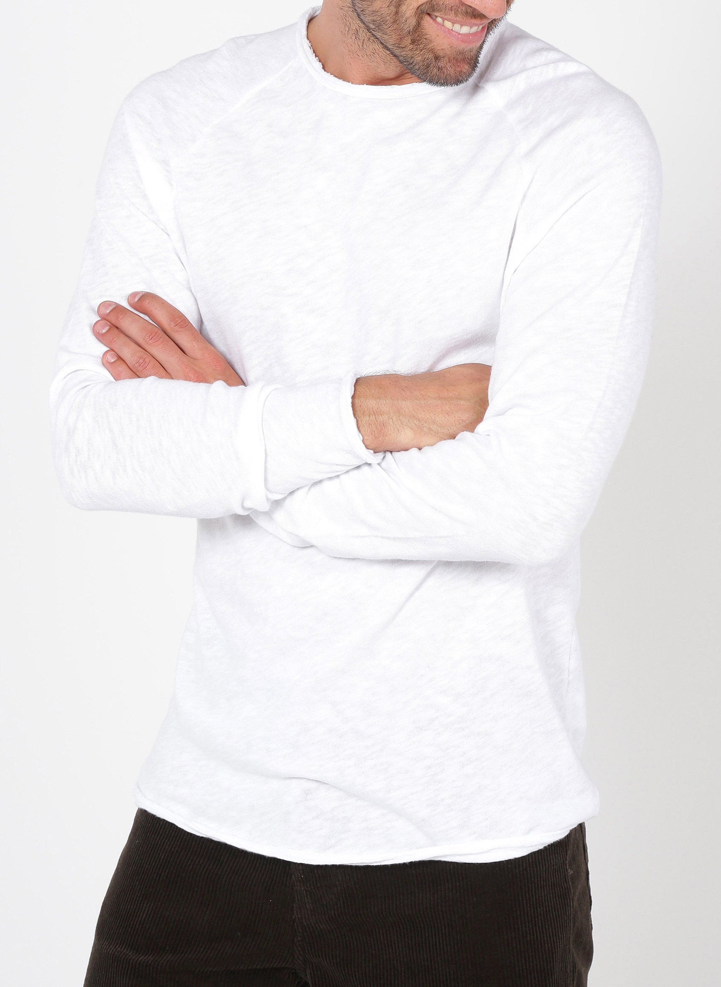 Flamed cotton round-neck T-shirt AMERICAN VINTAGE