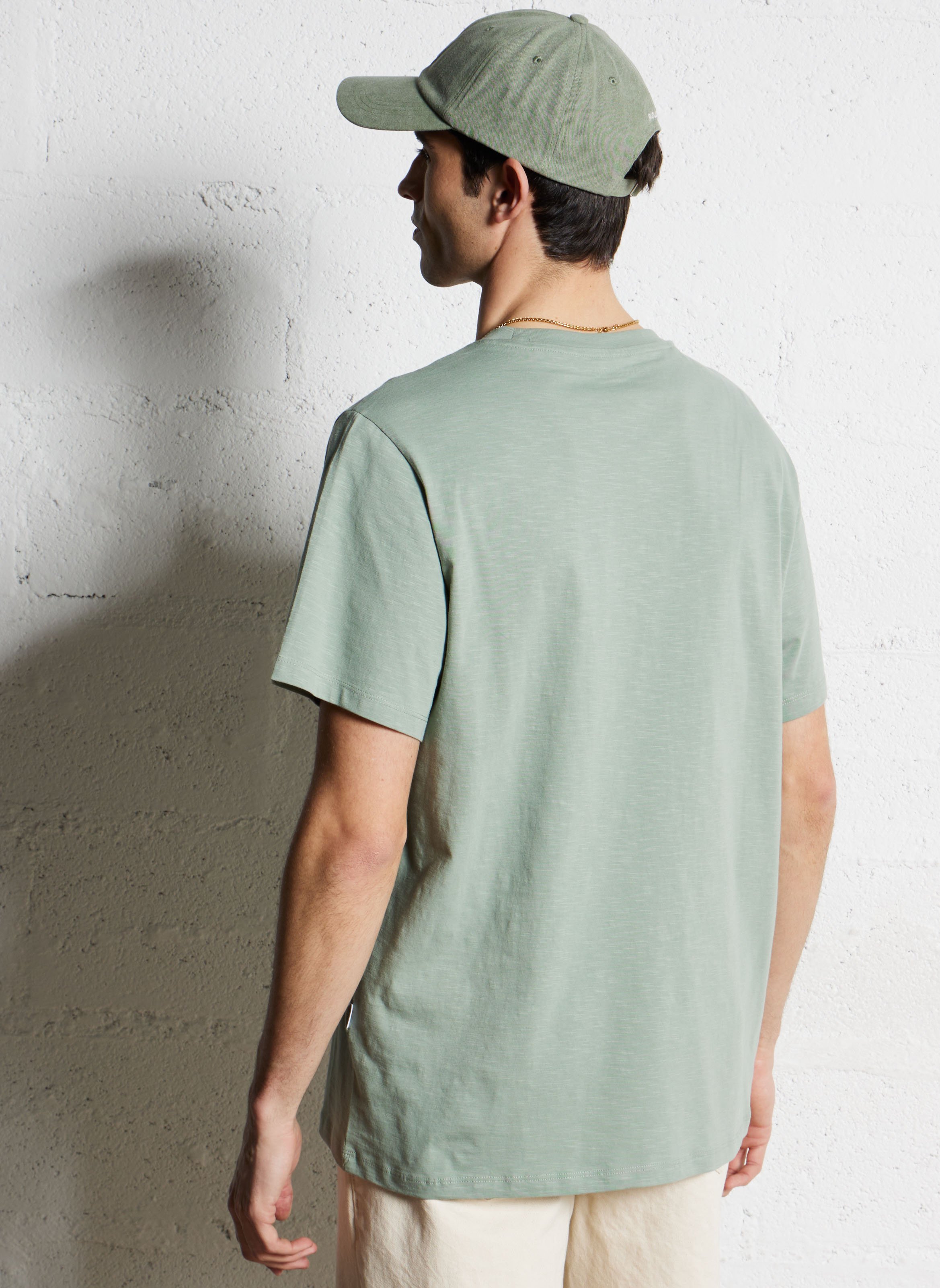 Short-sleeved organic cotton T-shirt Green