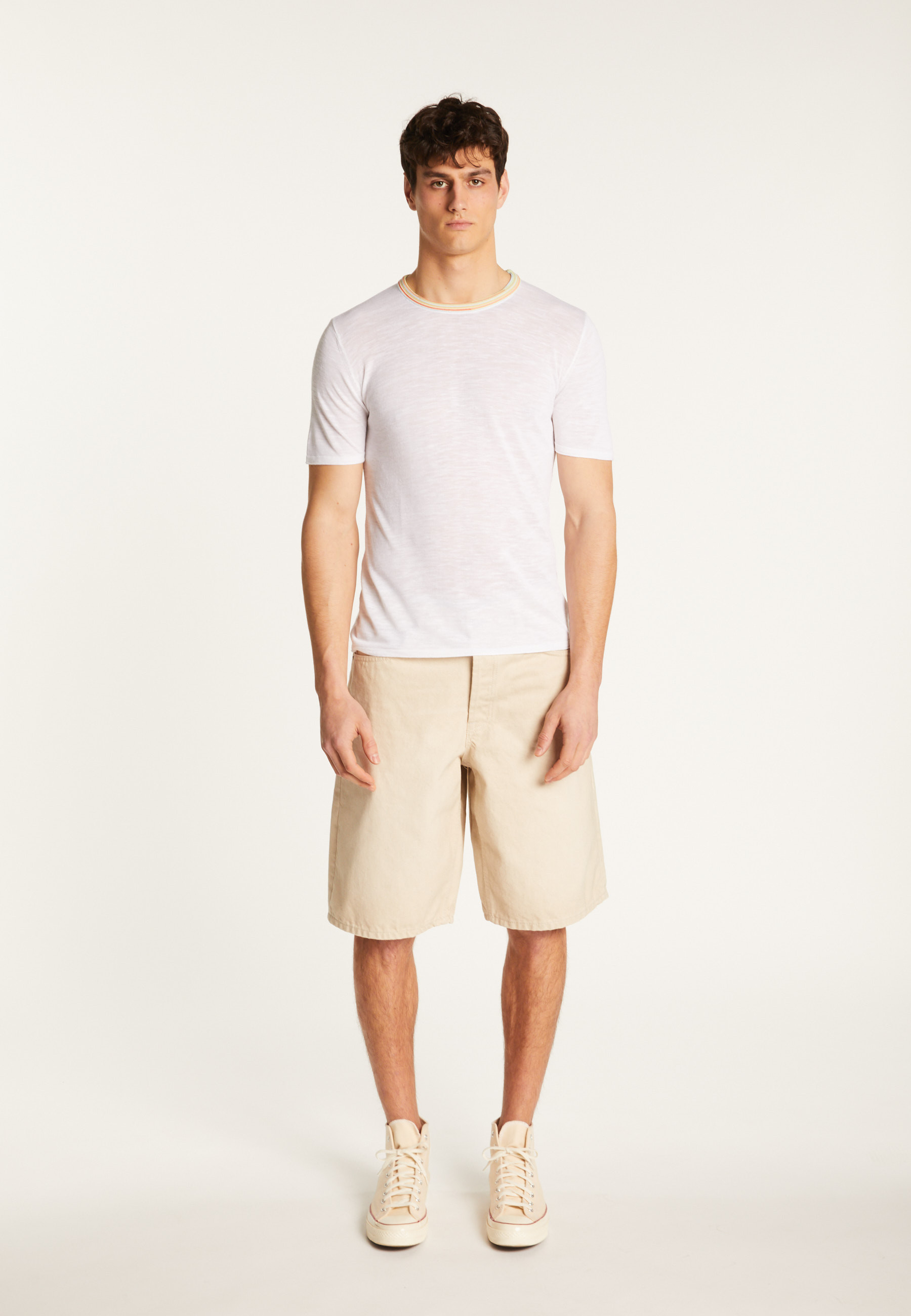 T-shirt Oversize Montagut En Lin Flammé - Kaki - Taille M - Parfait état Occasion