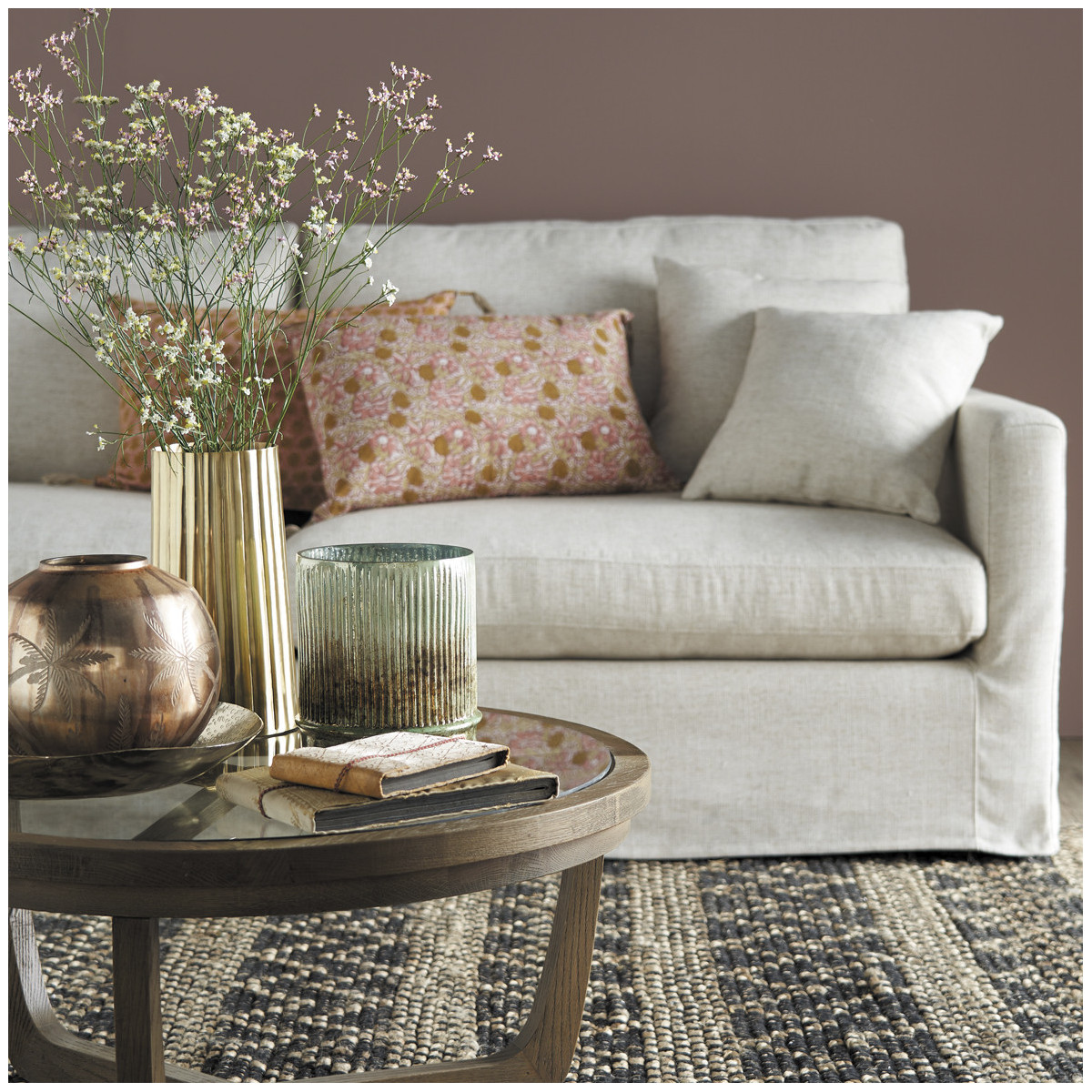 Striped vase BLANC D'IVOIRE Golden