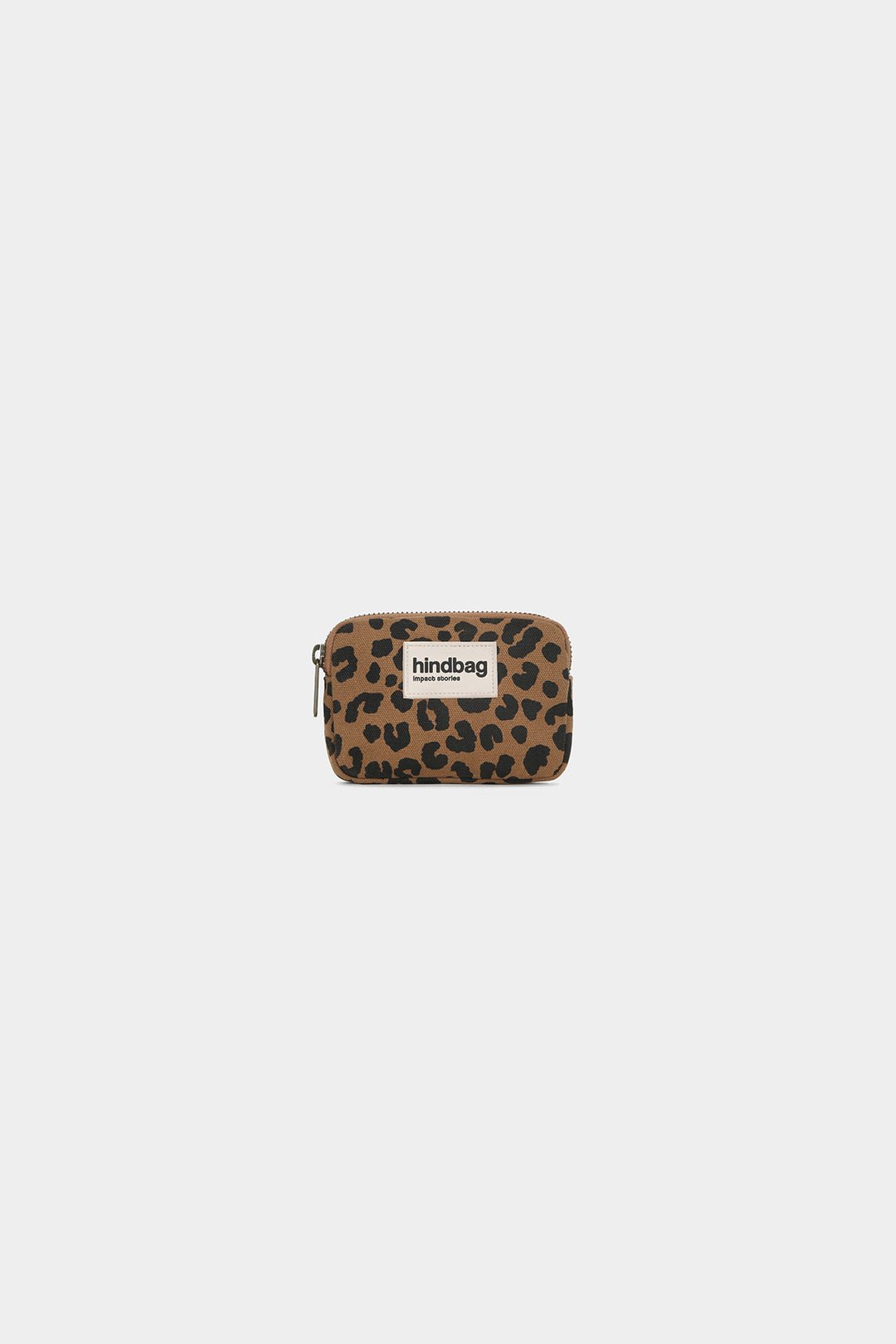 Cotton coin purse  Leopard cannelle