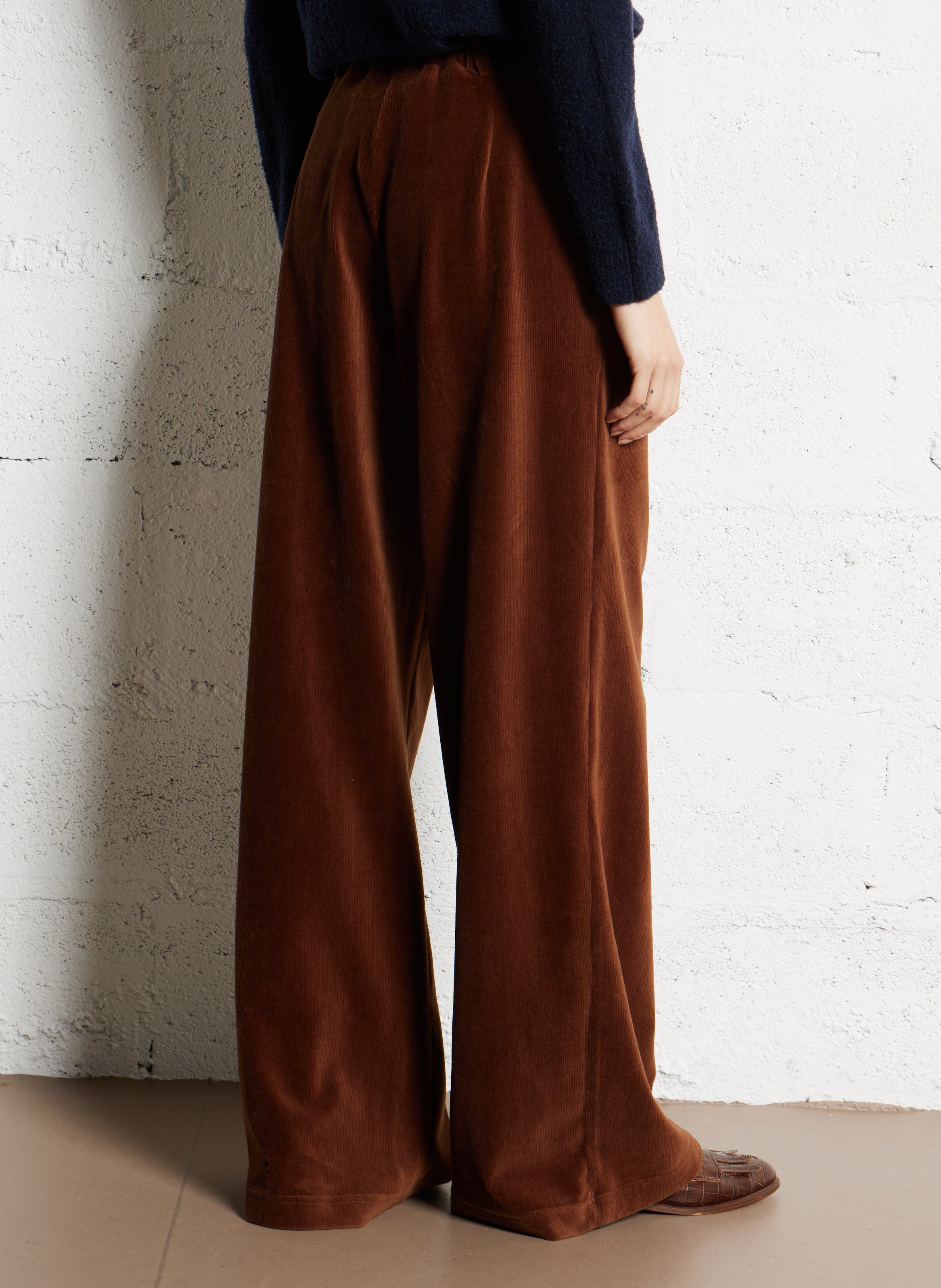 Cotton-blend chinos NICE THINGS Beige