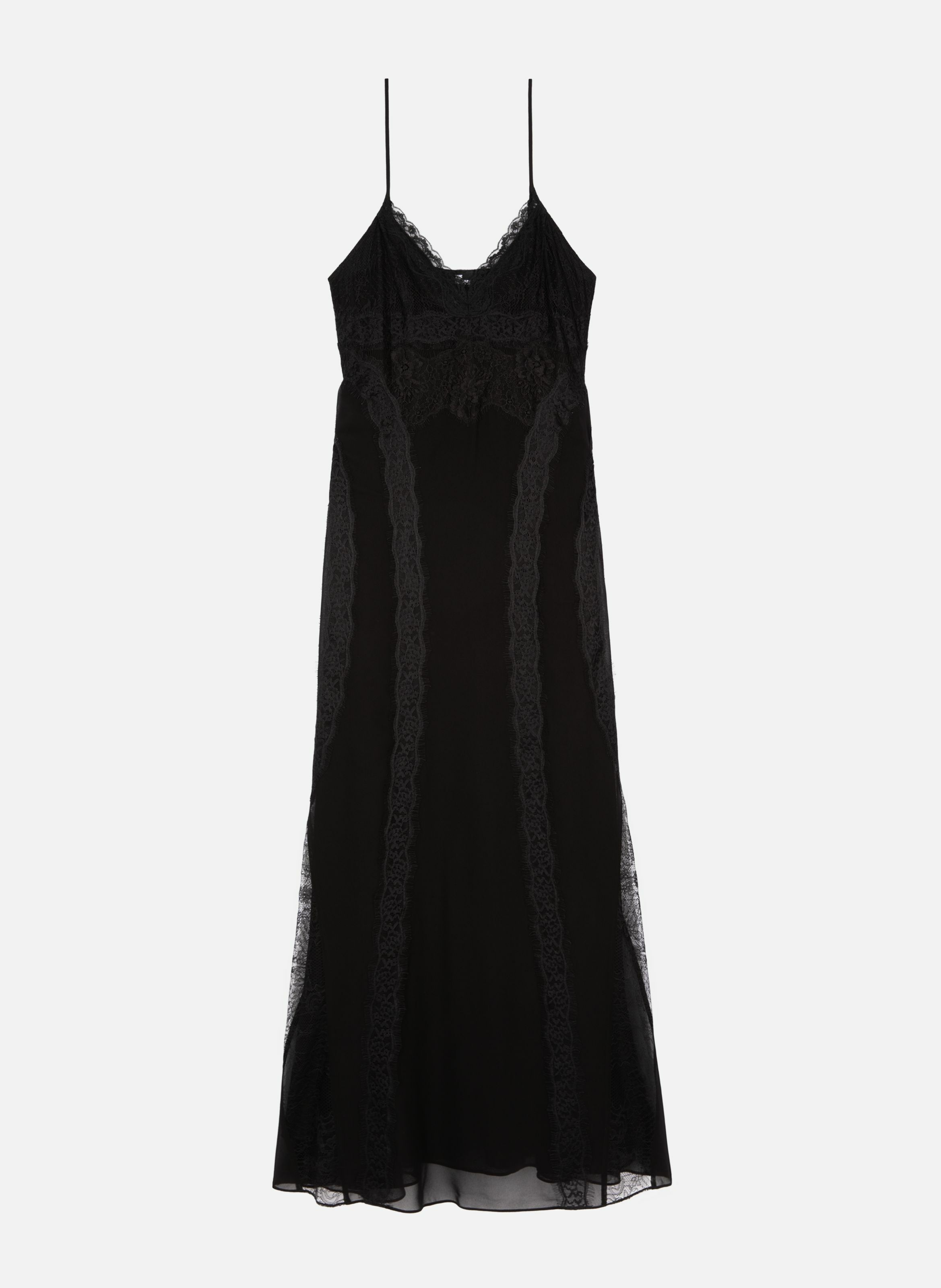 Long dress with lace THE KOOPLES Black