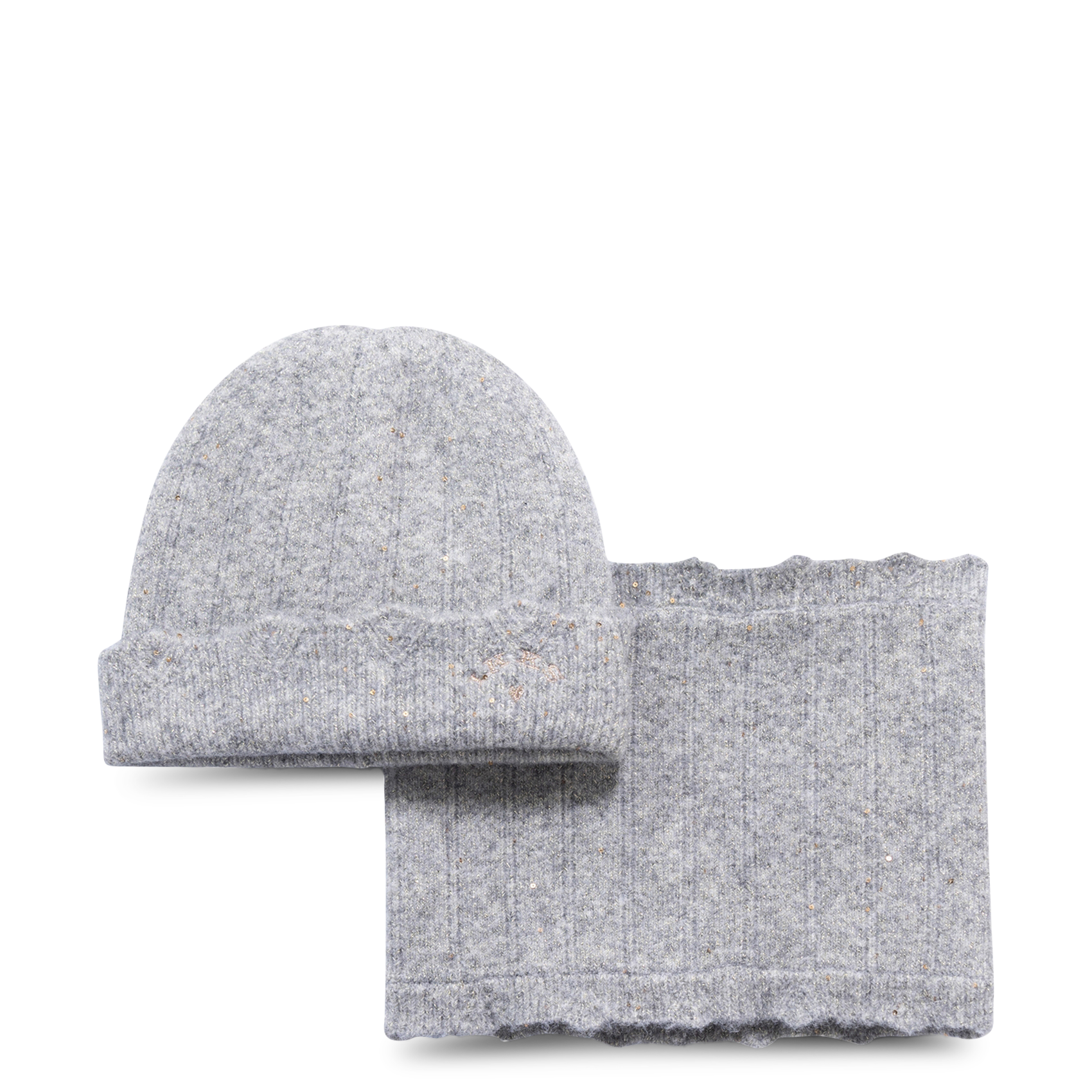Set bonnet et snood IKKS JUNIOR Gris