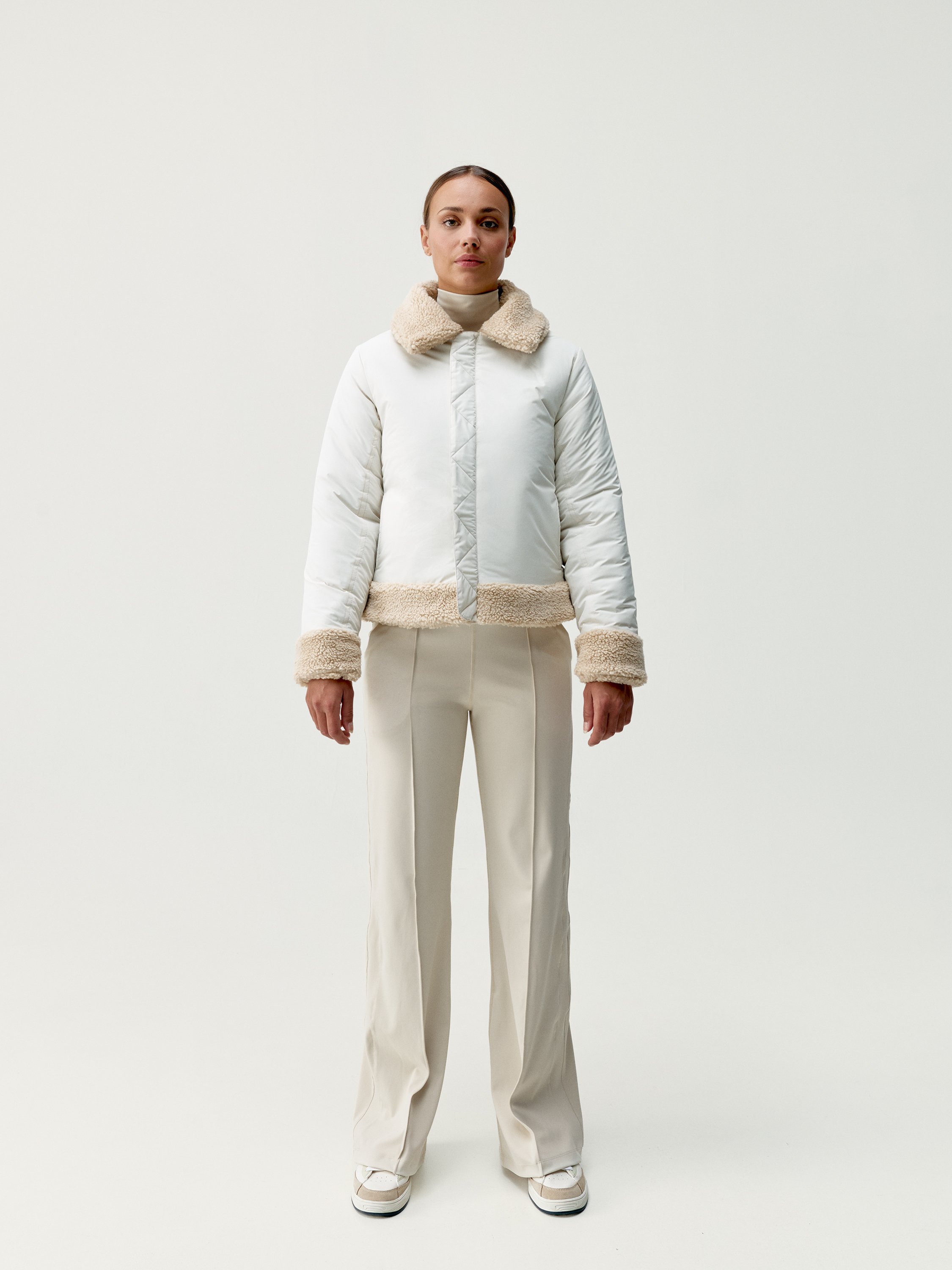 Quilted winter coat BORN LIVING YOGA White