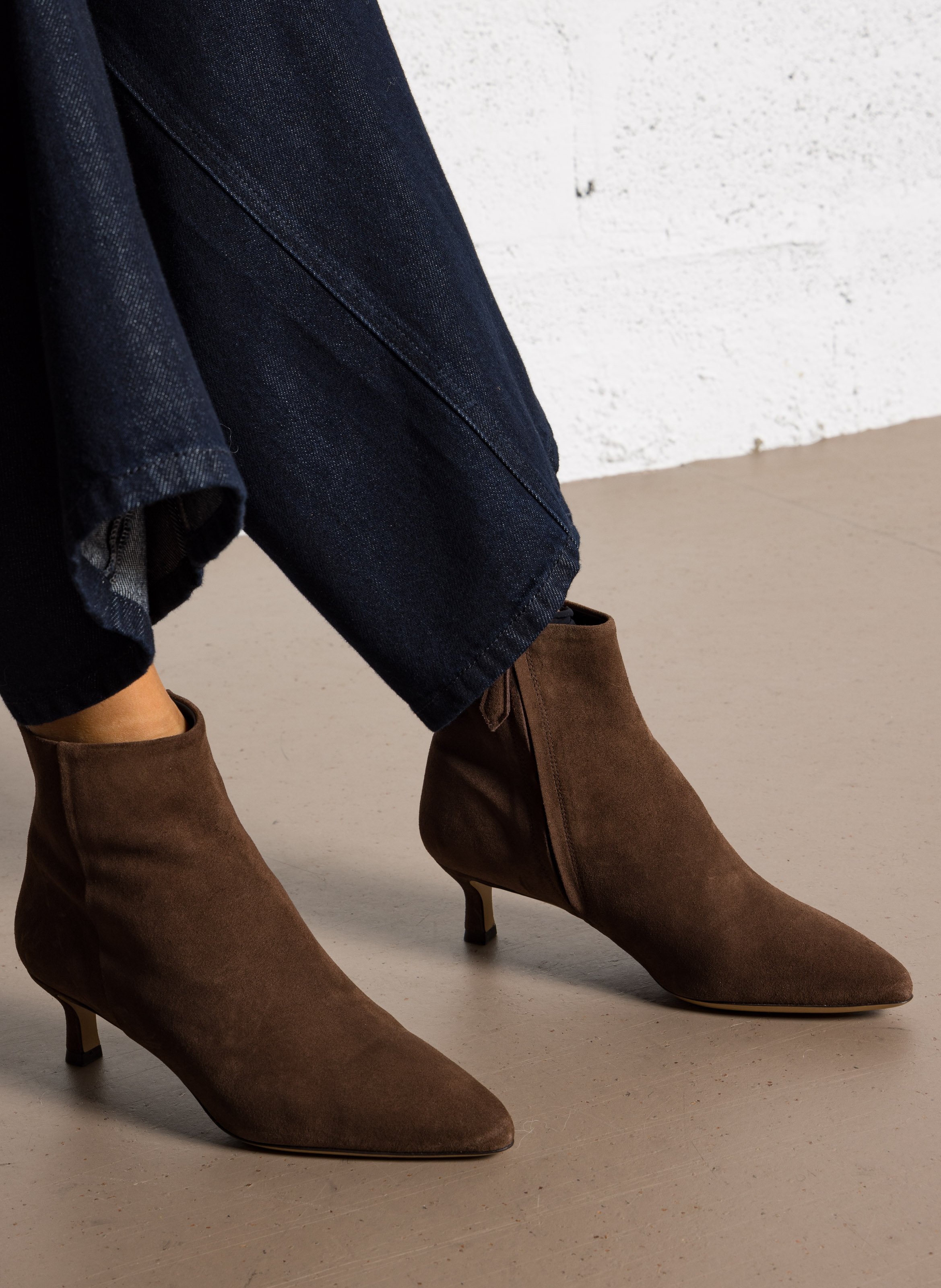 Suède enkellaarzen RIVECOUR Brown