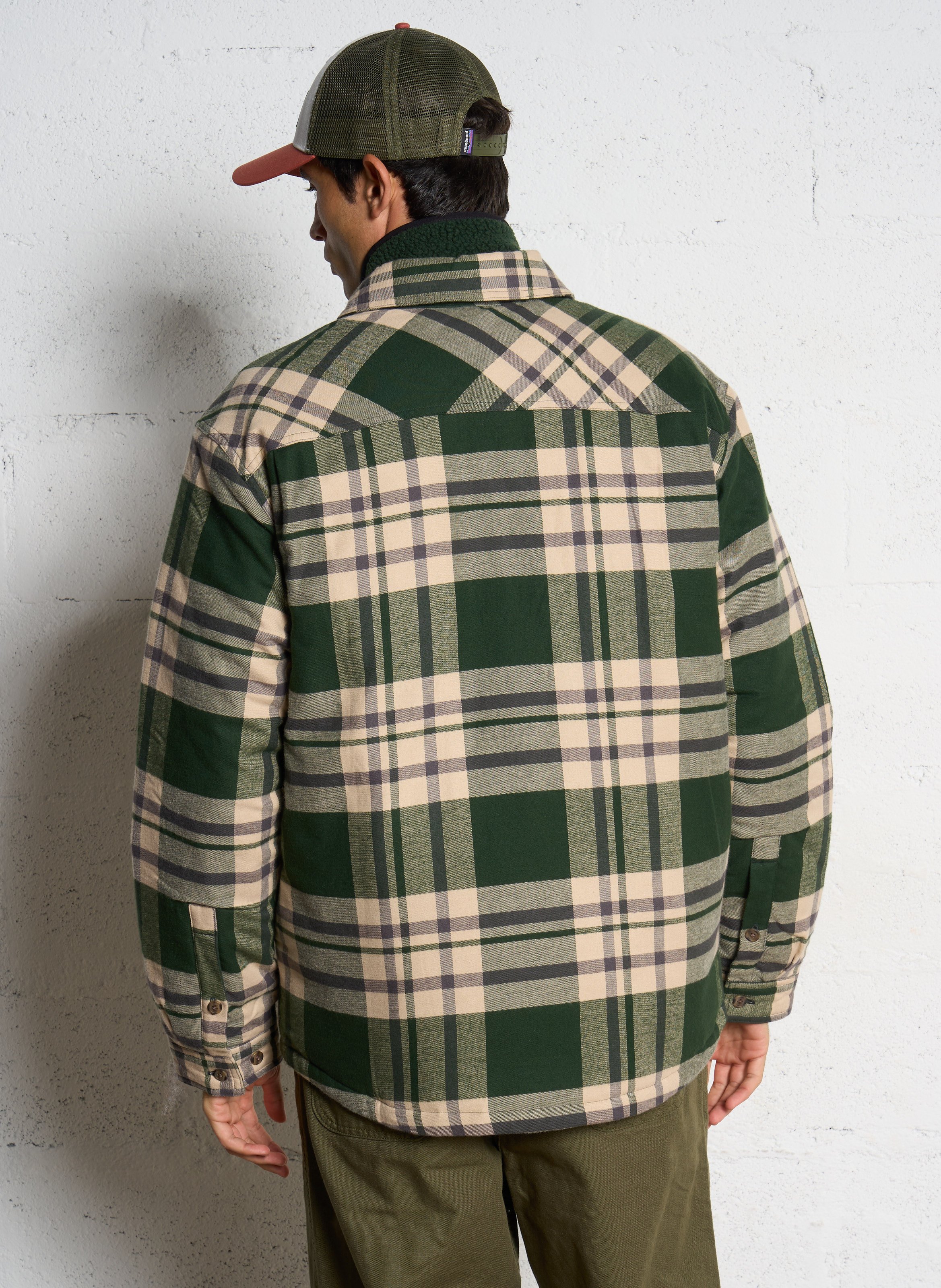 Checked straight shirt jacket PATAGONIA Green