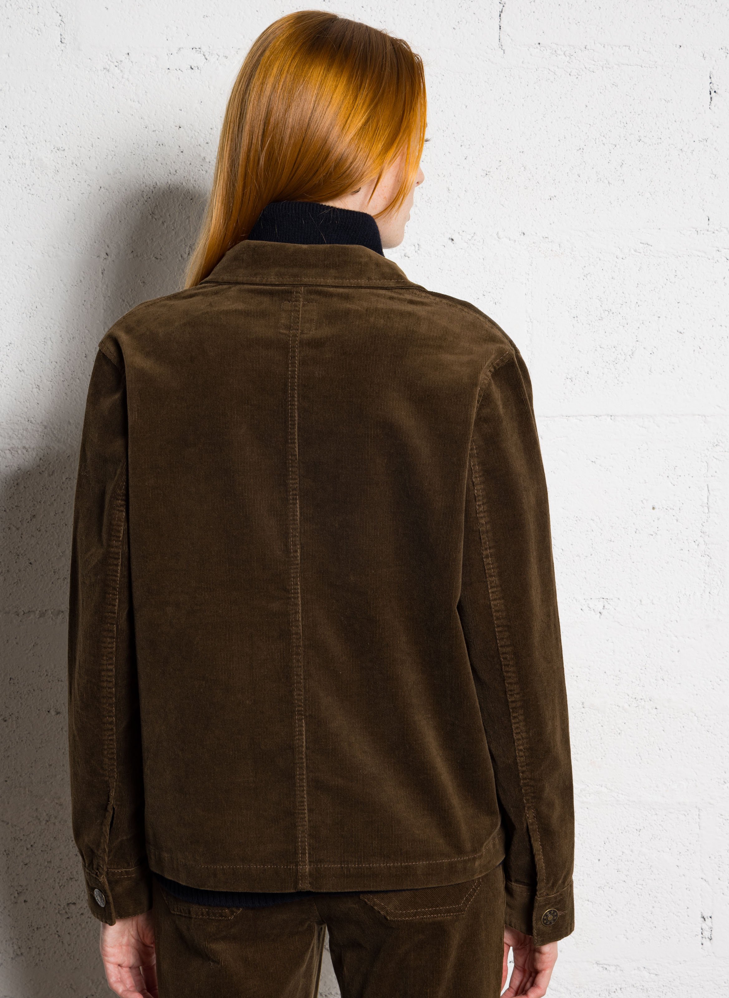 Corduroy shirt jacket BENSIMON Brown