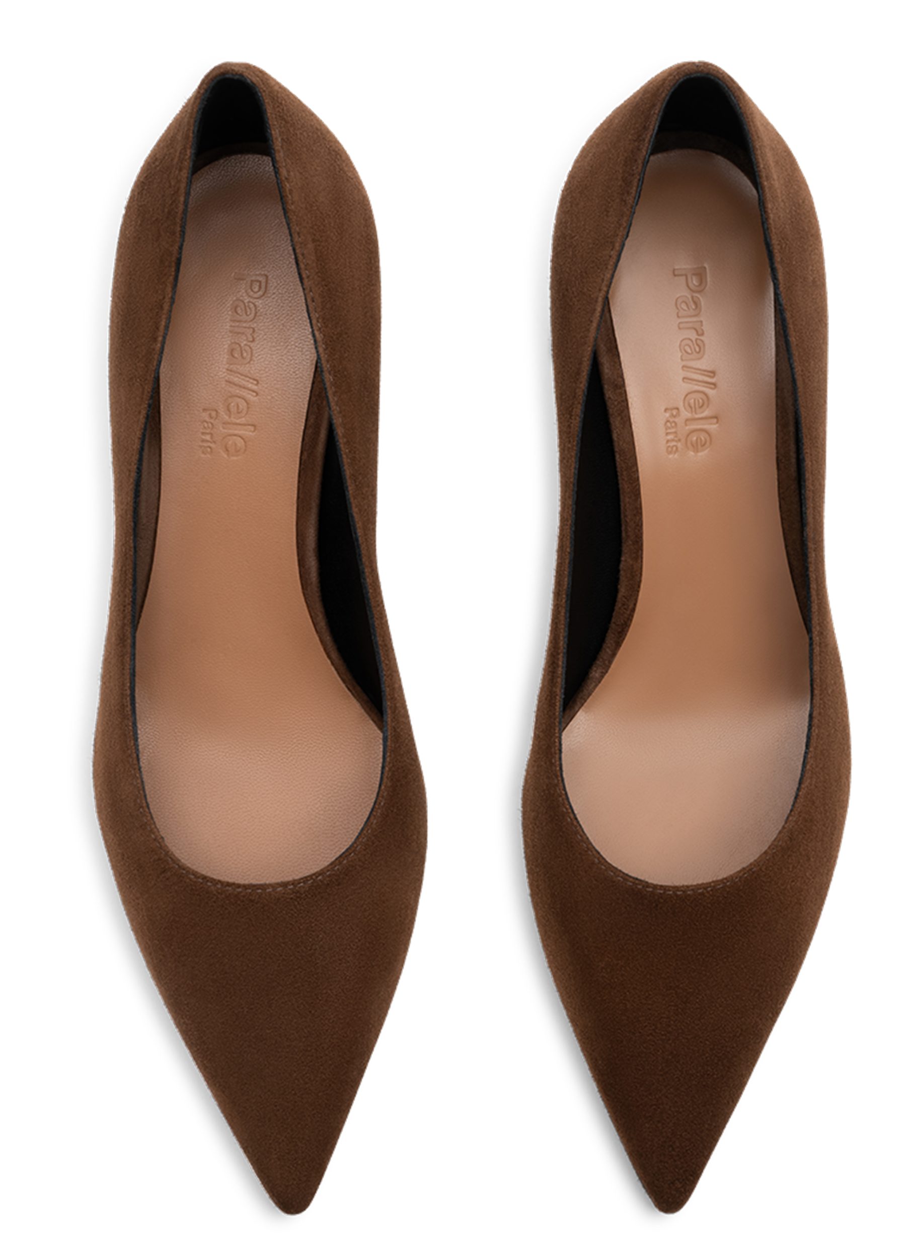 Goat leather cognac pumps PARALLELE PARIS Brown