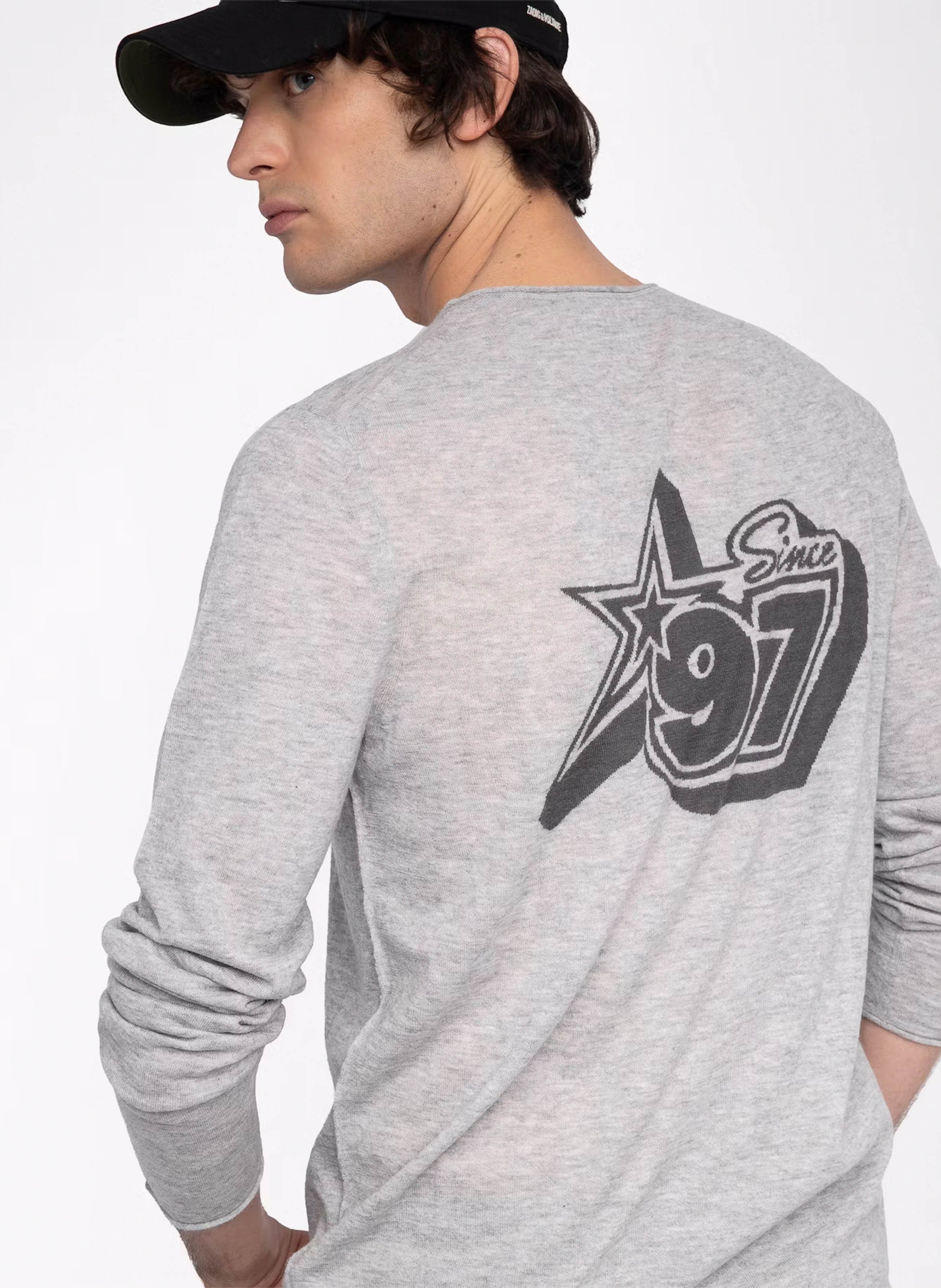 Gerader Rundhals-Pullover aus Kaschmir ZADIG&VOLTAIRE Grau