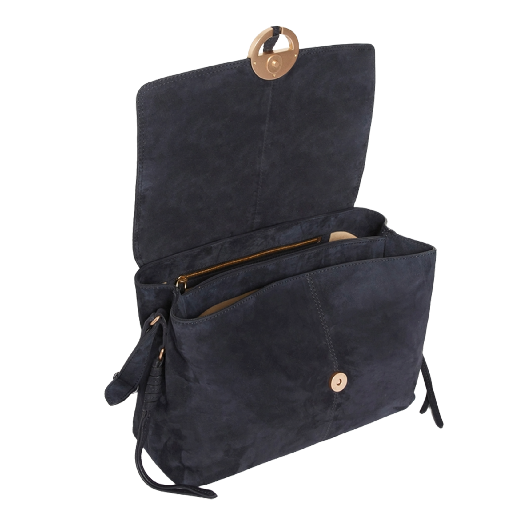 Suede shoulder bag VANESSA BRUNO Blue