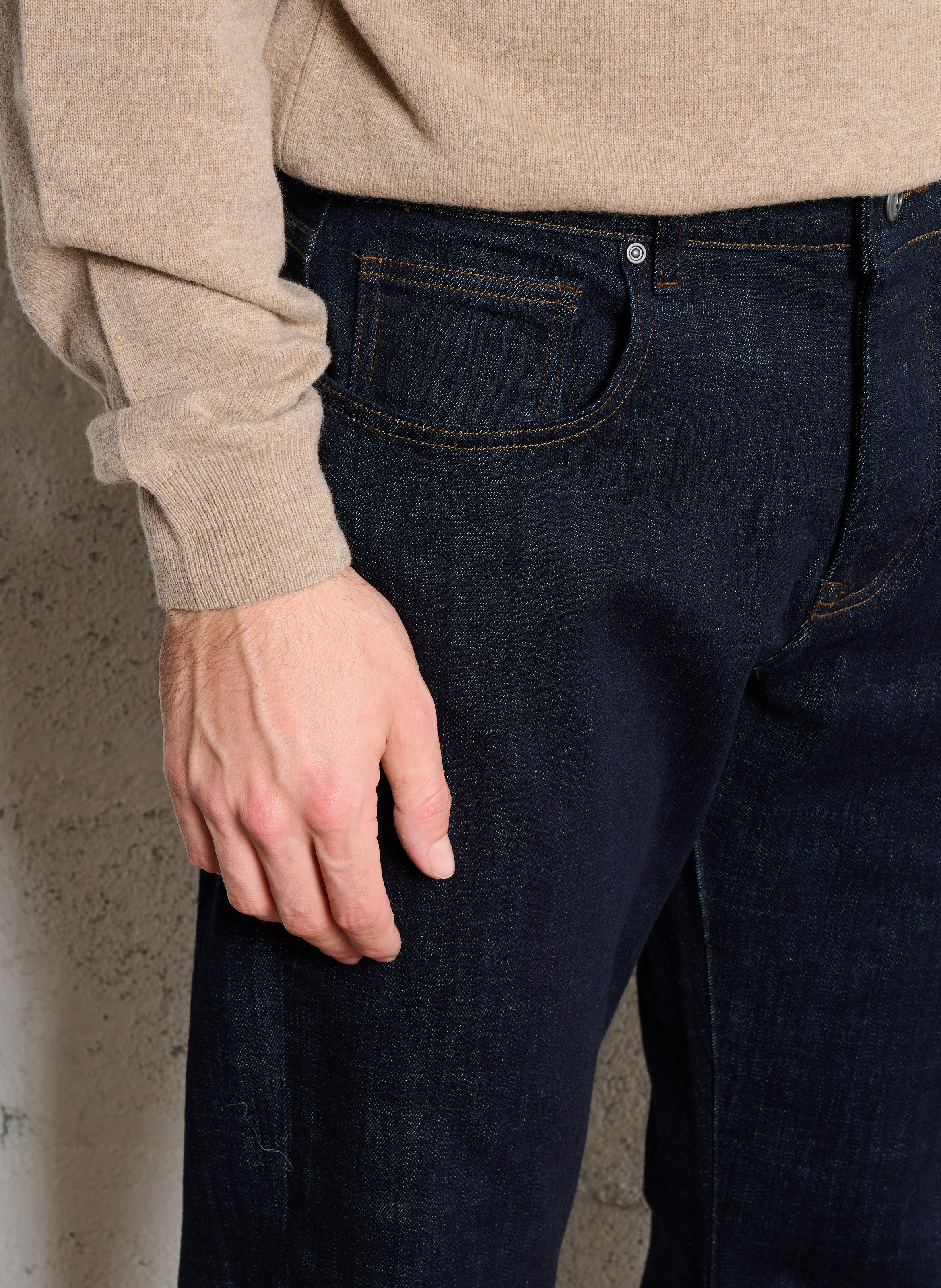 Cotton-blend straight jeans IKKS Blue