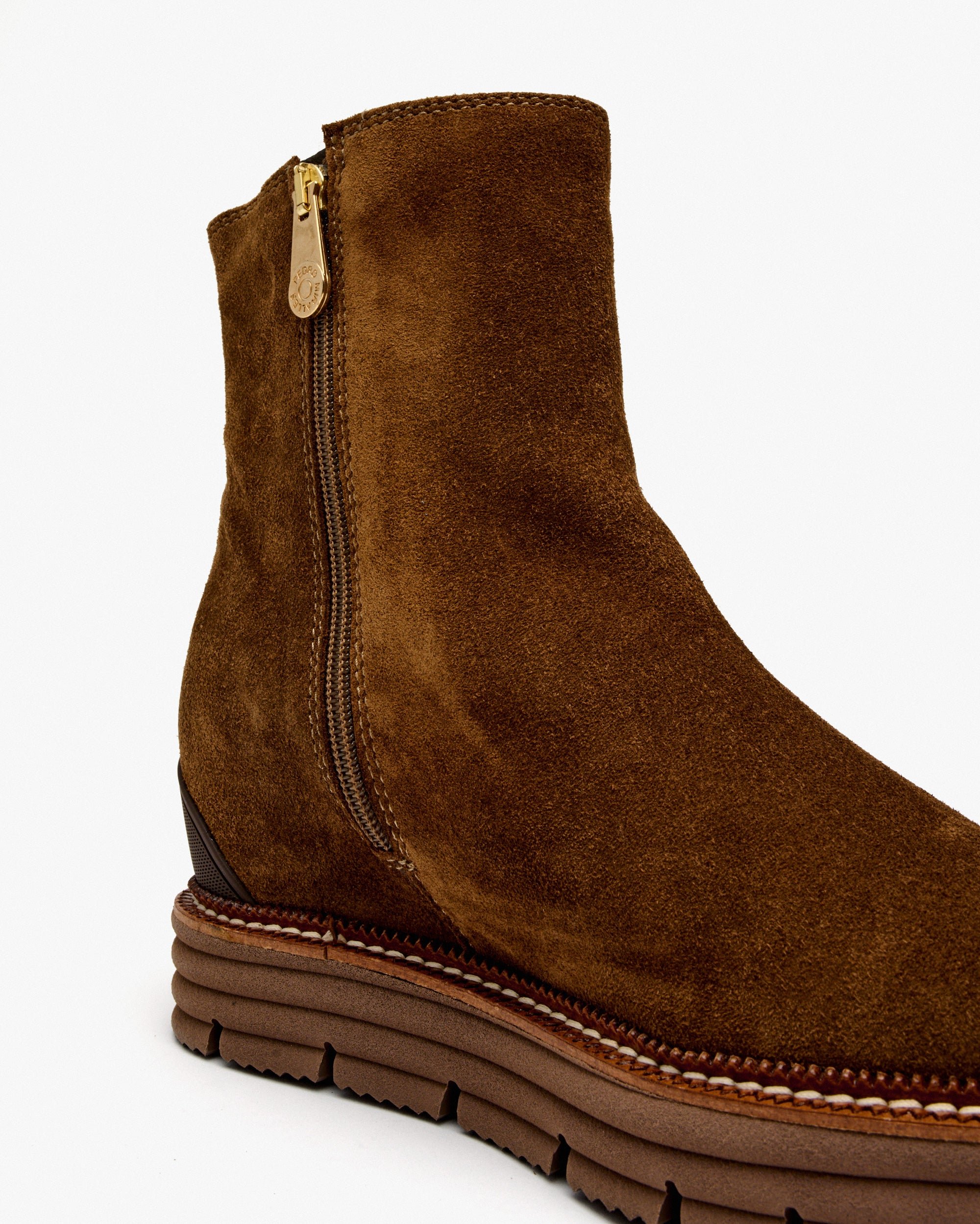 Brown suede ankle boots with inner wedge sole PEDRO MIRALLES Brown