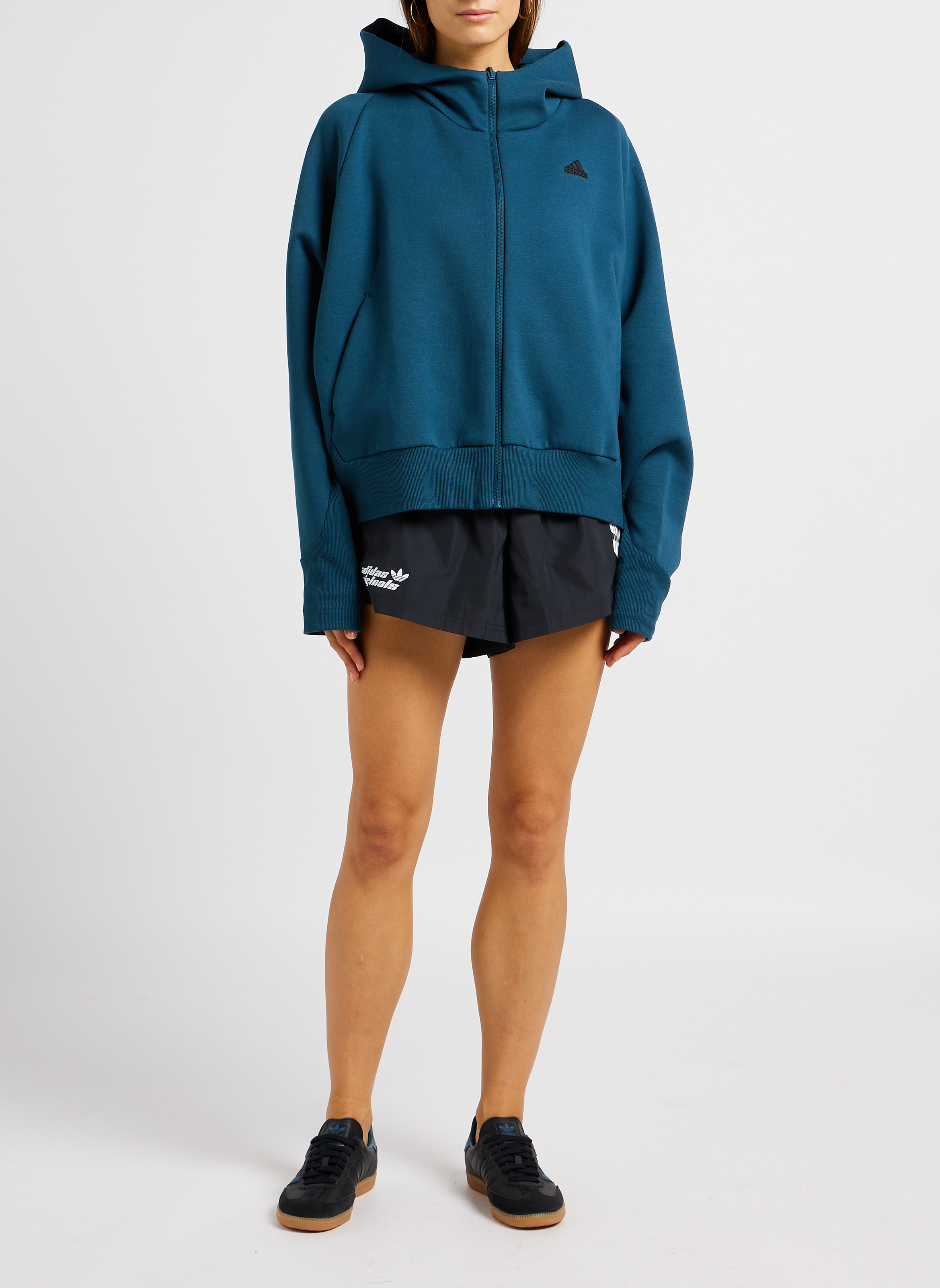 Kapuzenjacke mit Rundhalskragen ADIDAS Blau