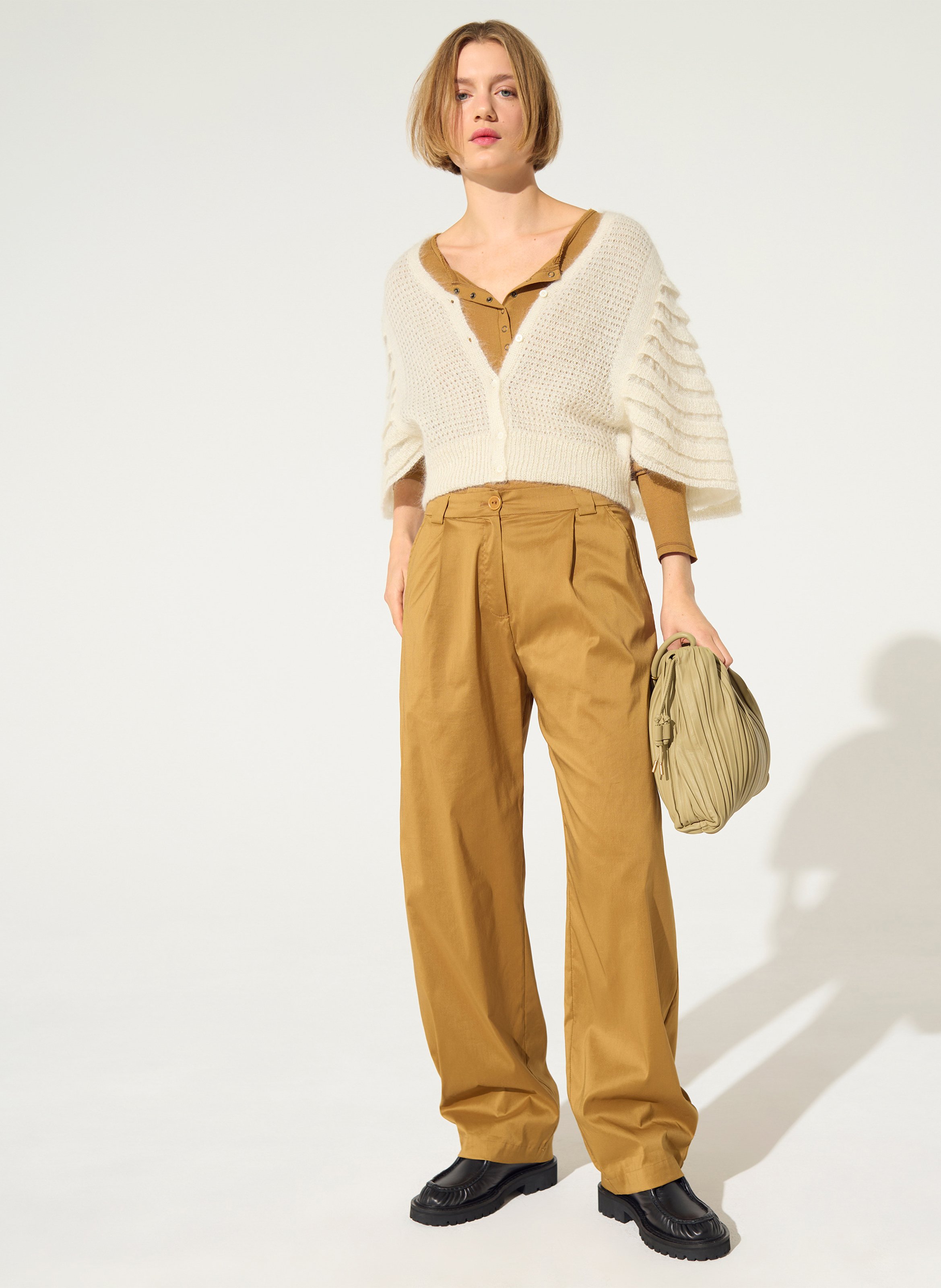 Cotton-blend chinos COTELAC Brown