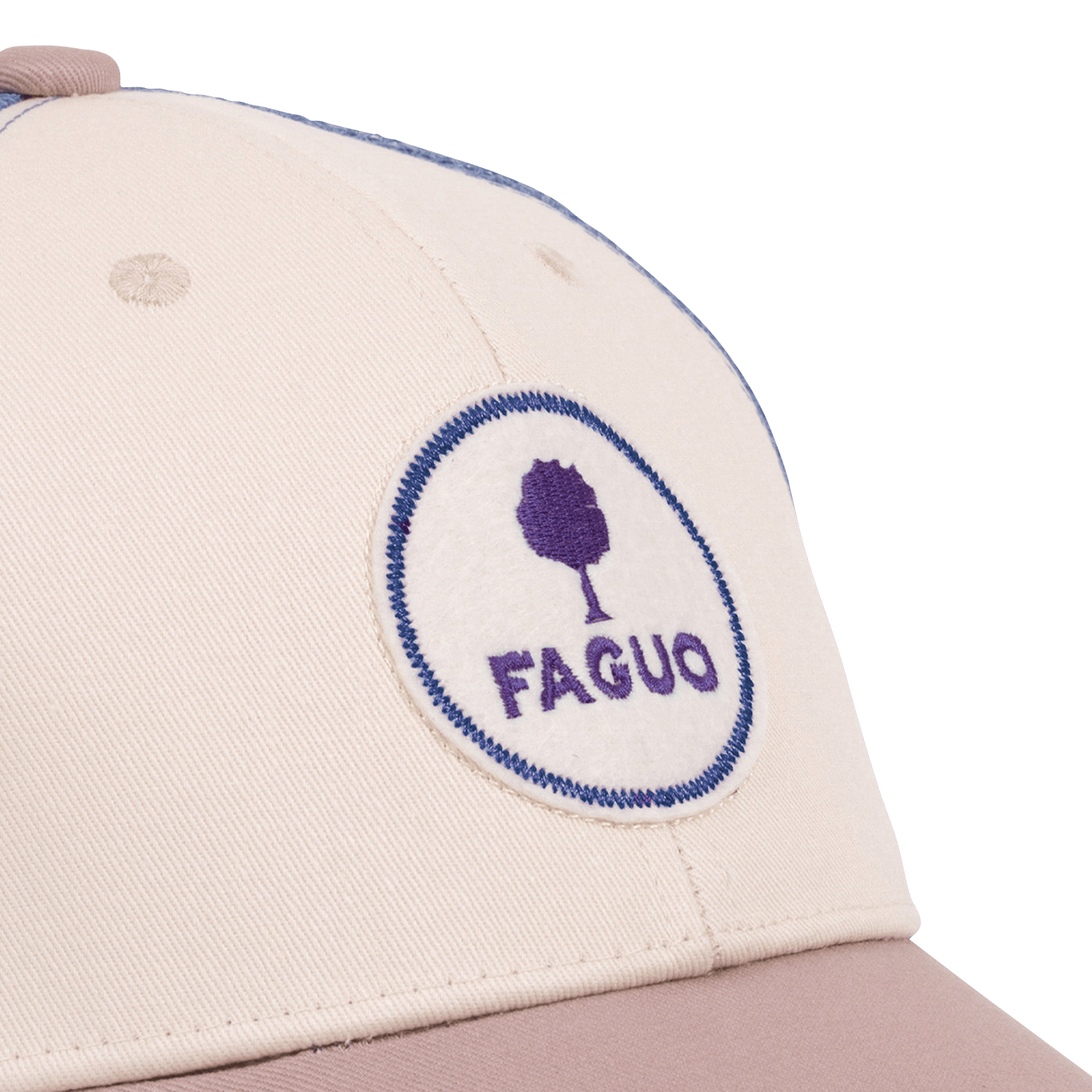 Casquette brodée en coton recyclé FAGUO Beige