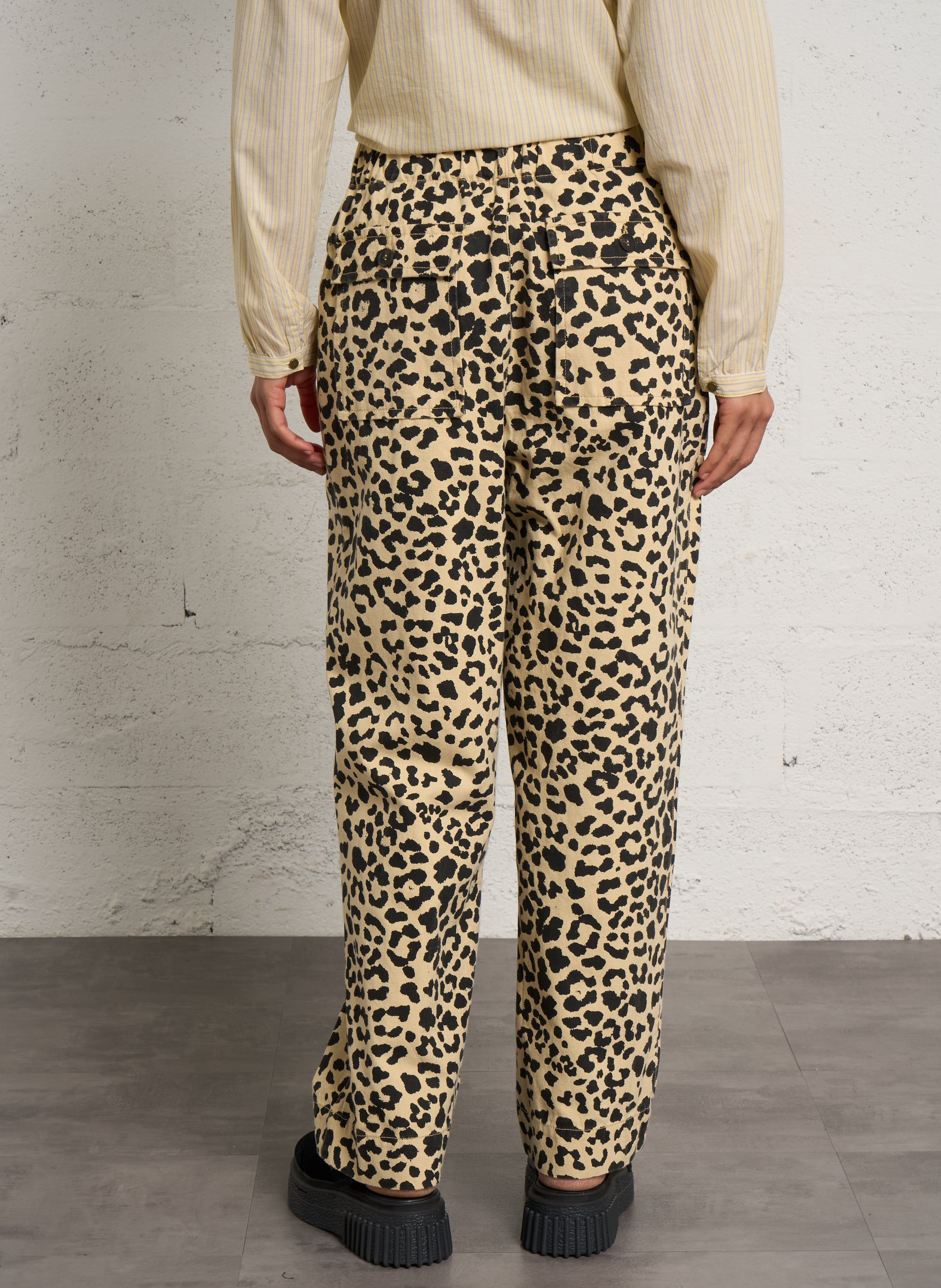 Norton printed straight trousers LEON & HARPER Brown