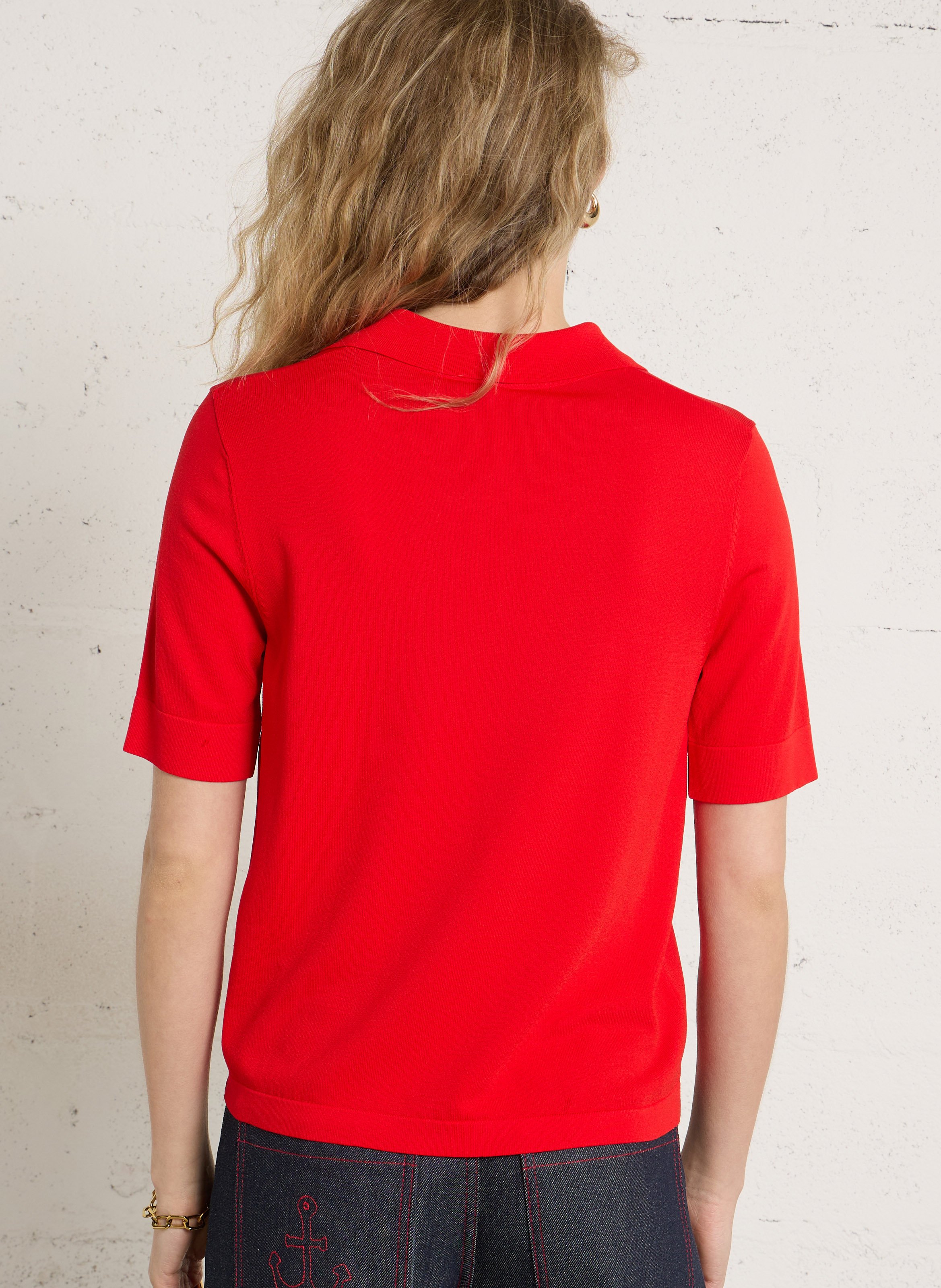 Polo droit en maille IMPERIAL Rouge