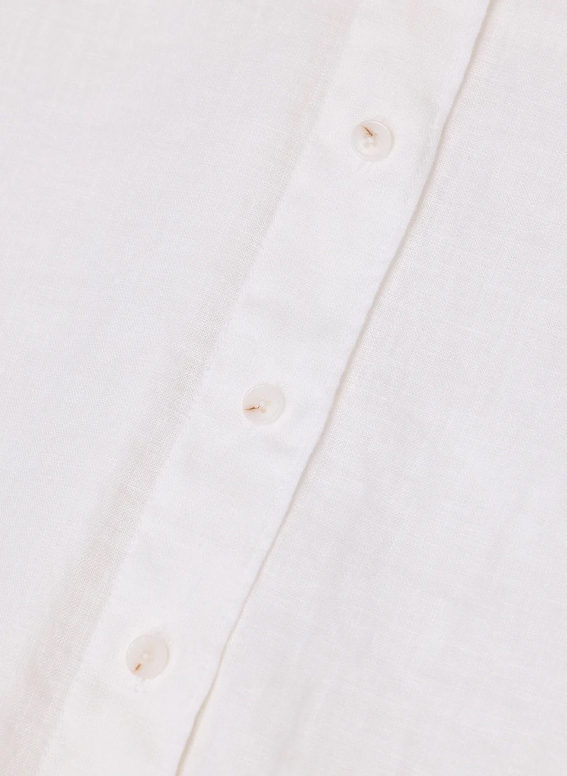Straight linen shirt with classic collar CLOSED White
