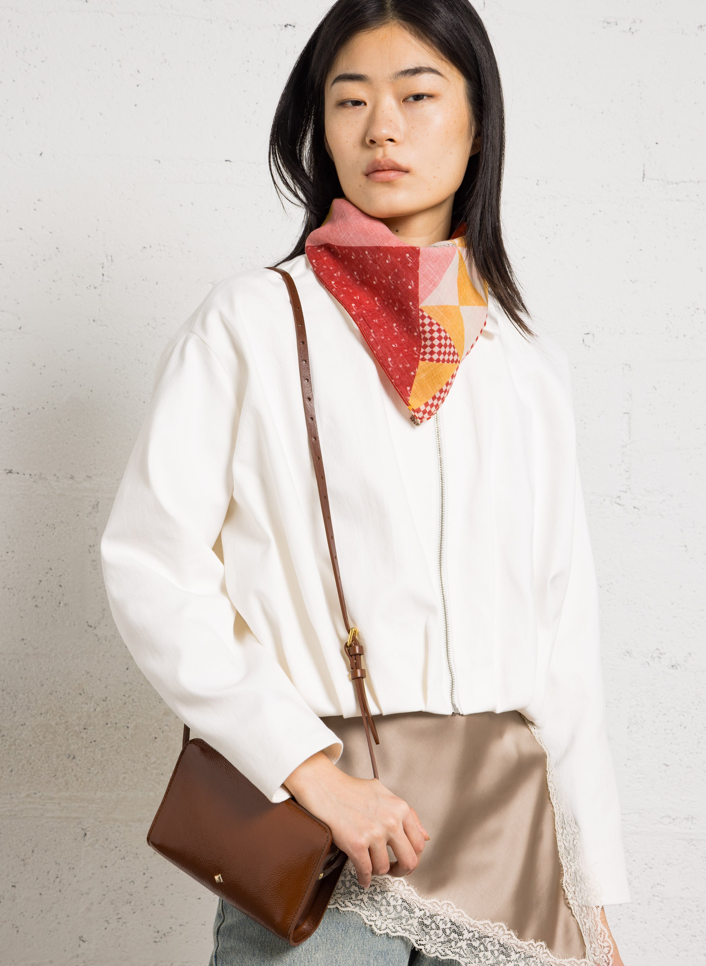 Sac bandoulière en cuir HERBERT FRERE SOEUR Marron