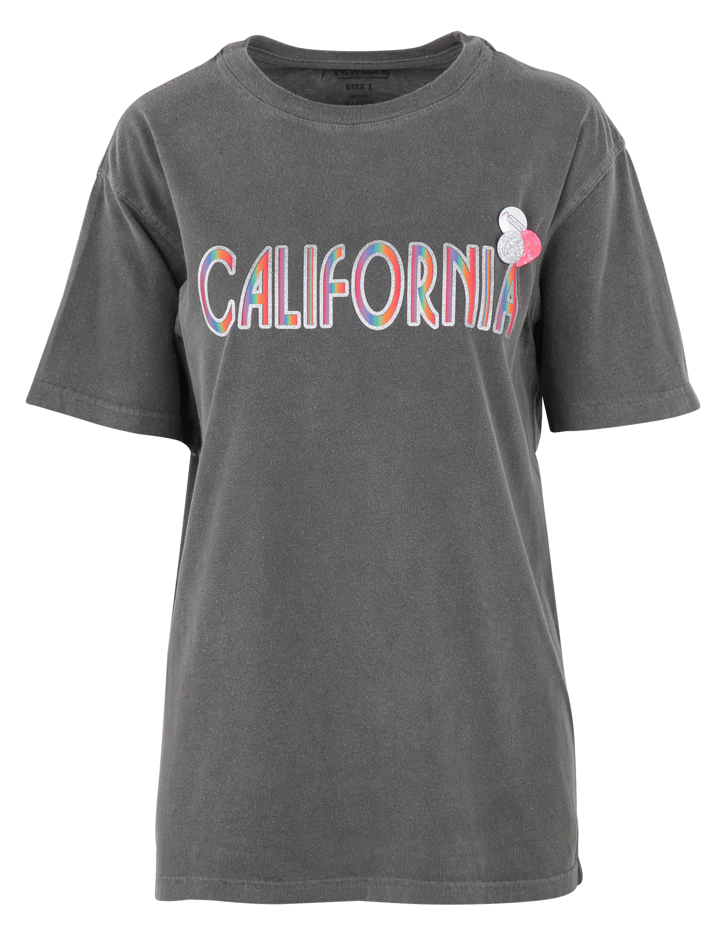 Tee-shirt droit col rond en coton NEWTONE Gris
