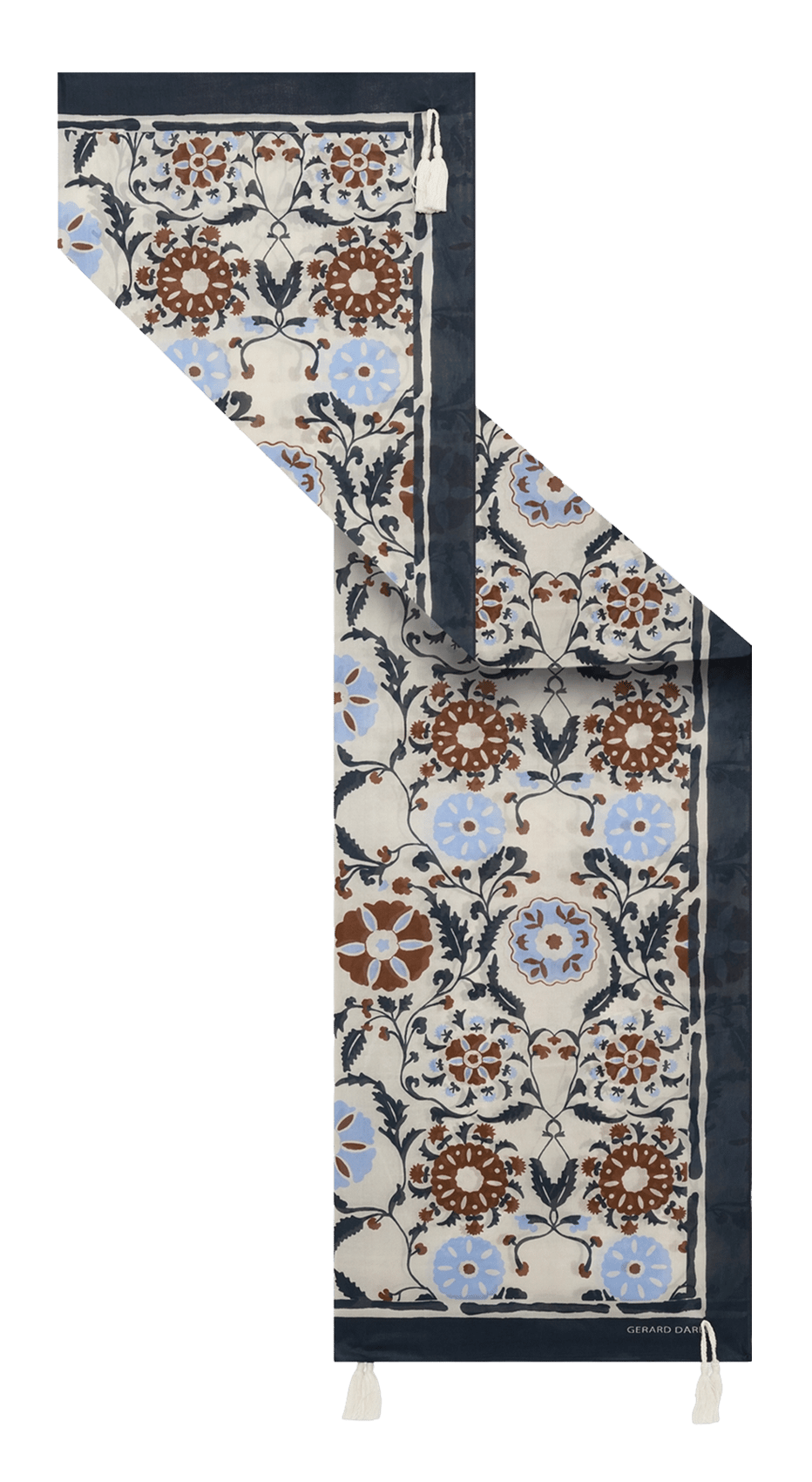 Foulard en soie imprimé GERARD DAREL Marron