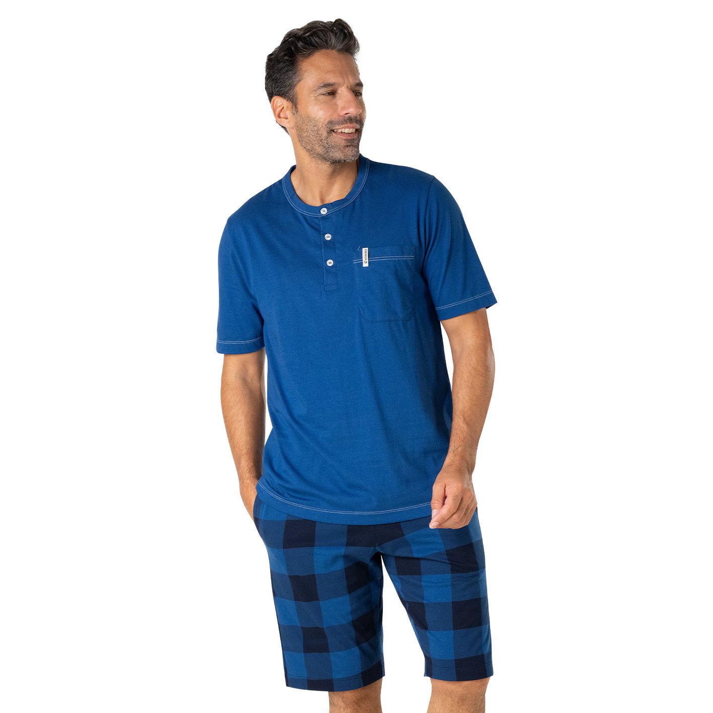Short T-neck pajamas EMINENCE Blue