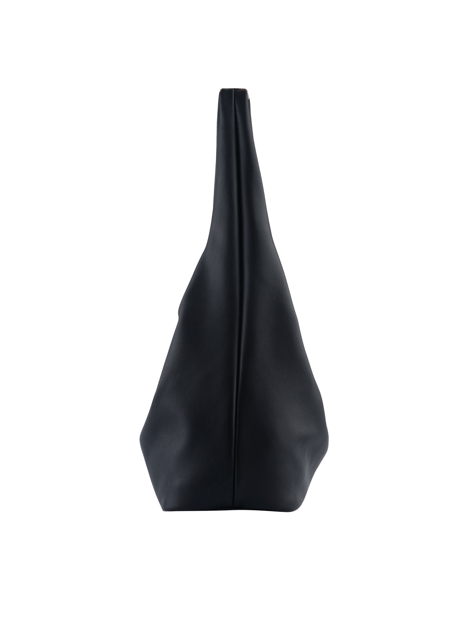 Sac porté épaule en cuir de vachette POURCHET Bleu