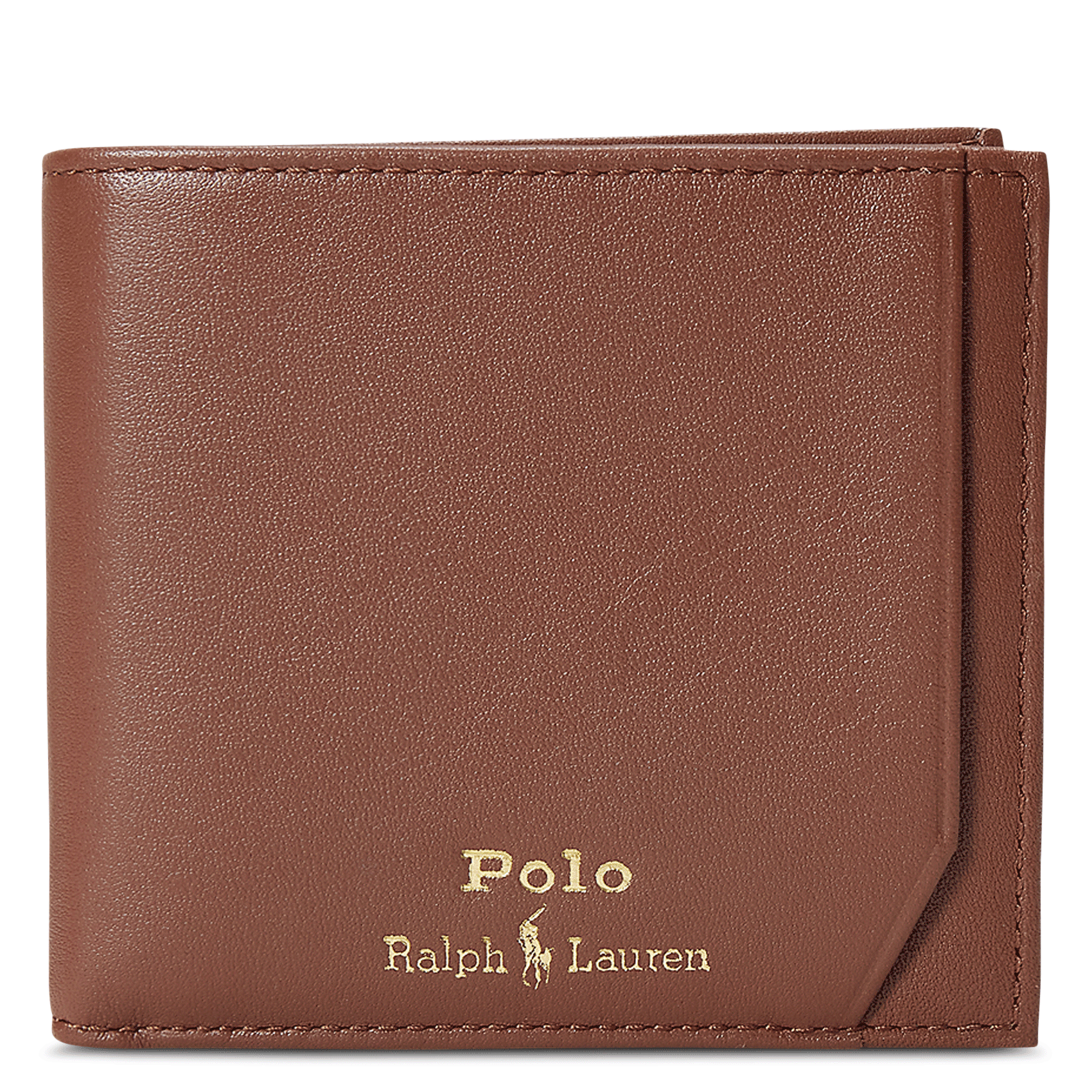 Einfarbiges Lederportemonnaie POLO RALPH LAUREN