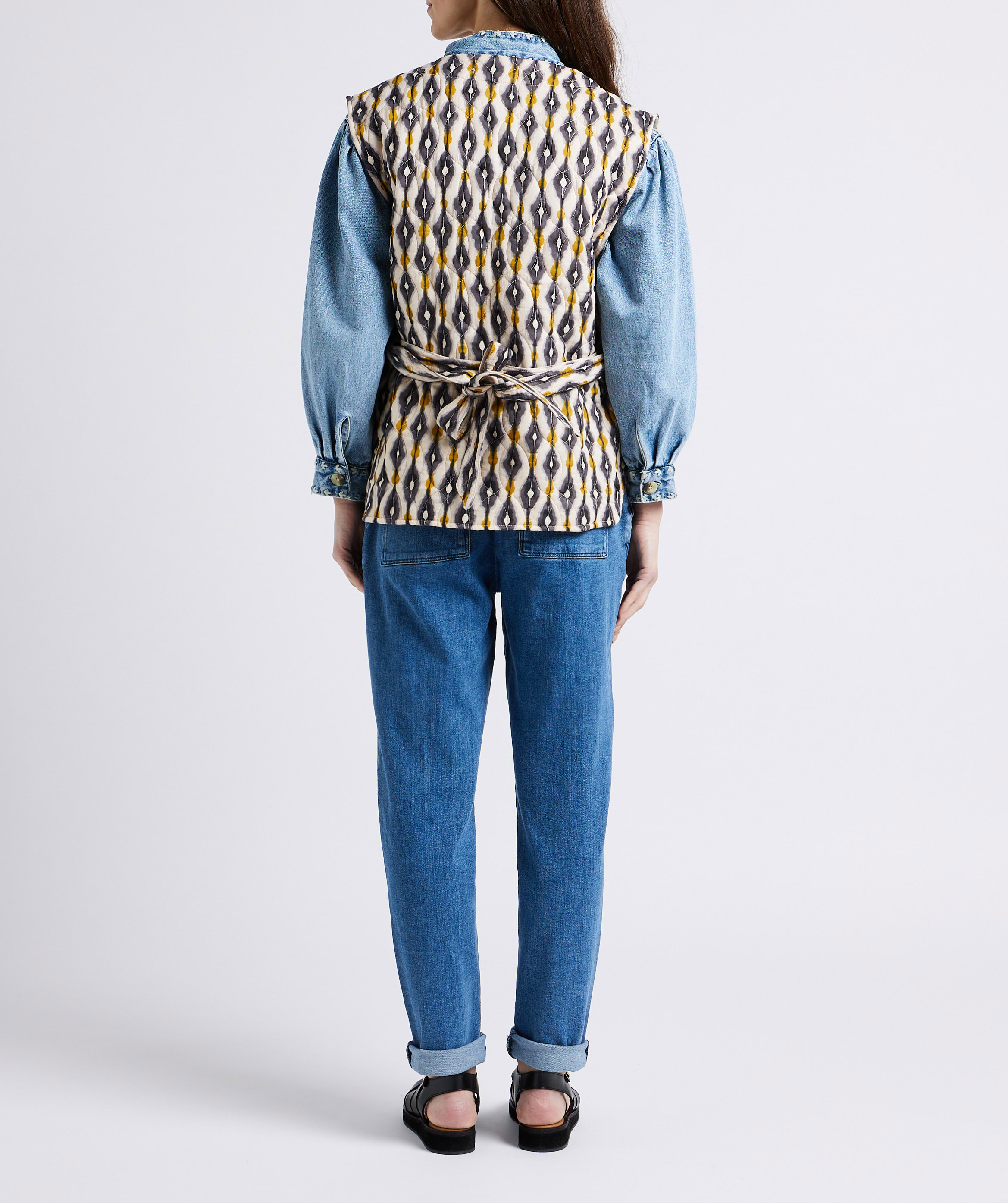 Quilted sleeveless jacket LA PETITE ETOILE Green