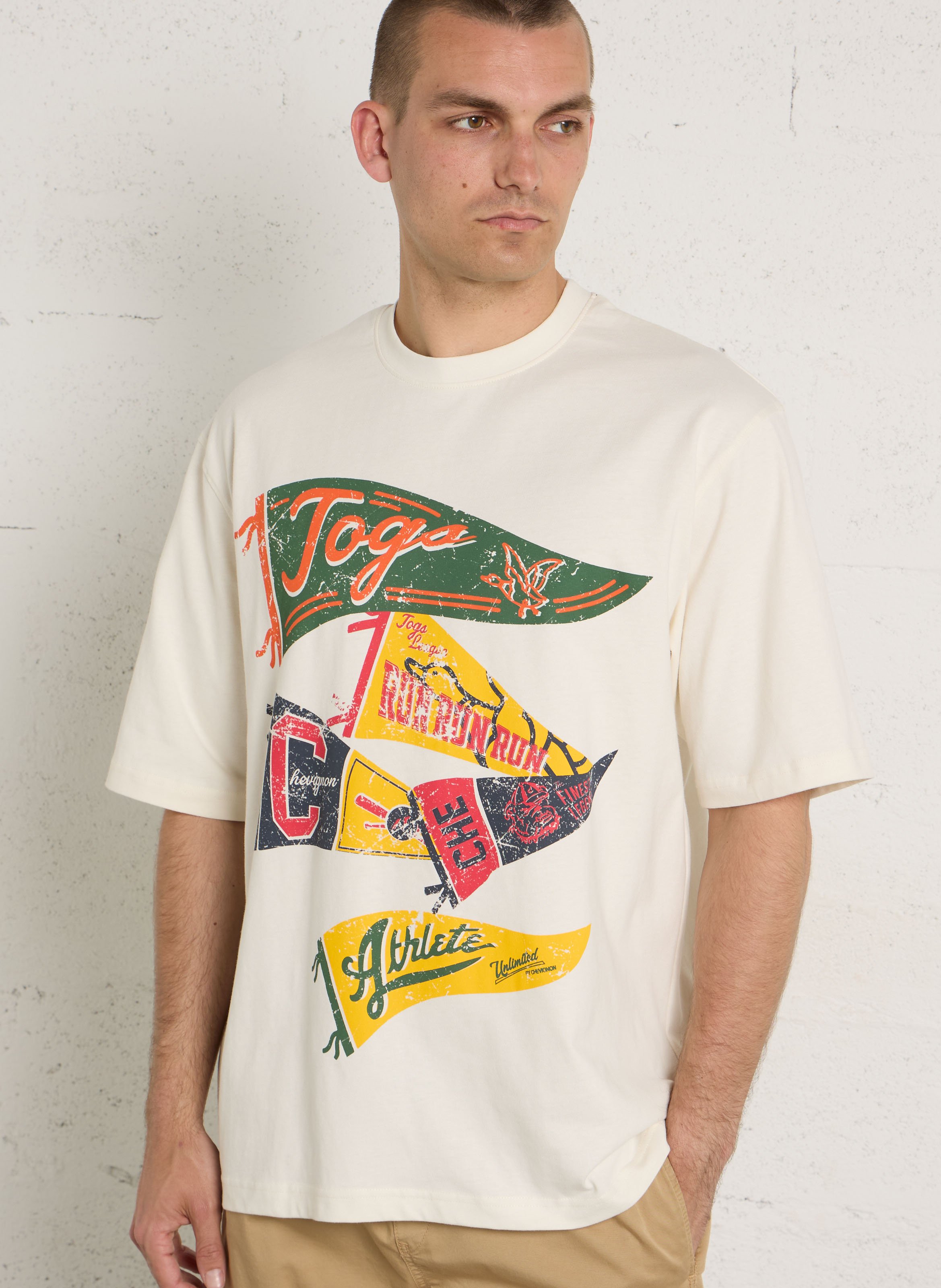 Tee-shirt oversize imprimé en coton CHEVIGNON